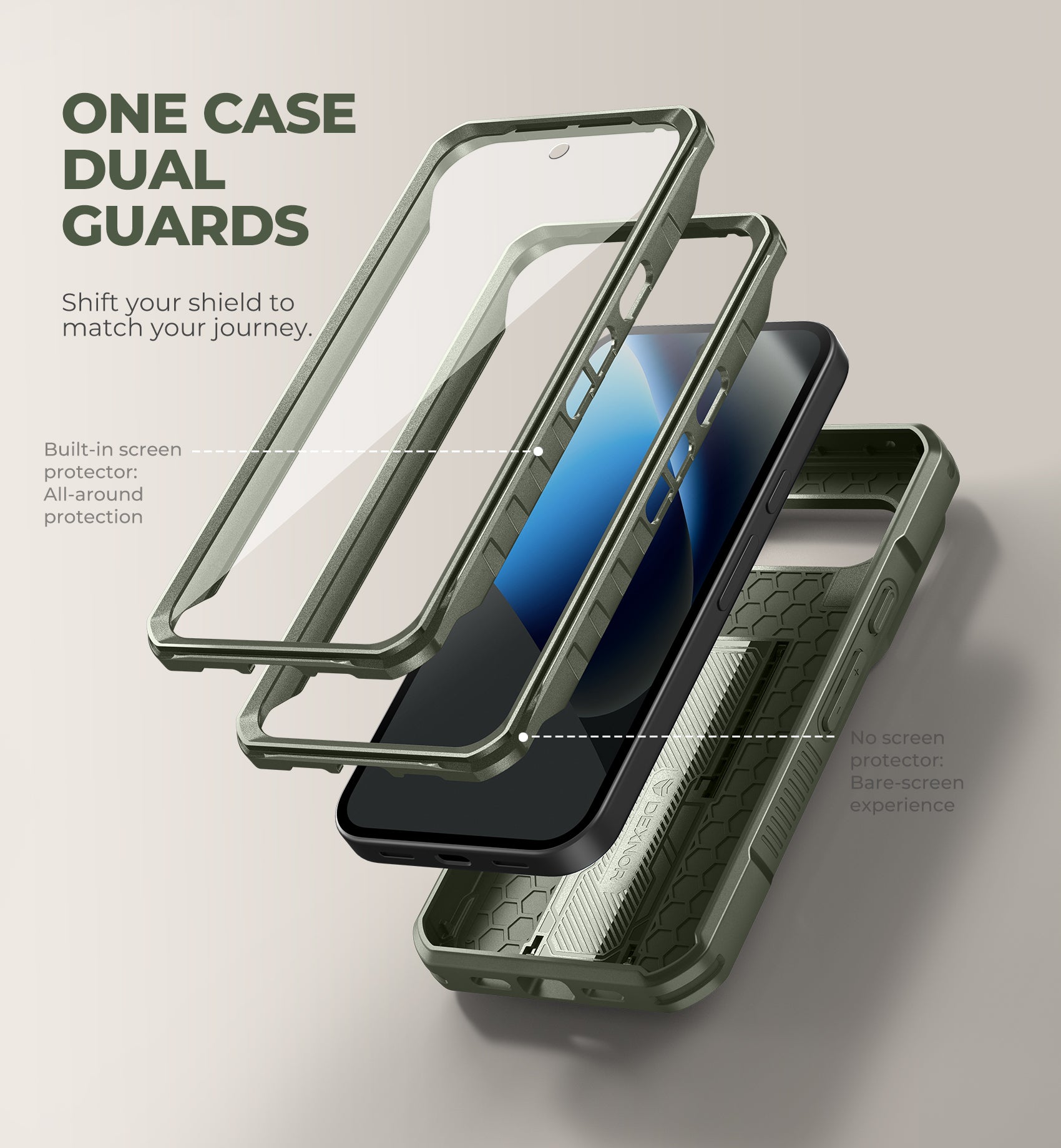 Dexnor Case for Google Pixel 10a with Slide Camera Cover 2 Front Frames Built-in Screen Protector Kickstand Full-body Shockproof Protective Cover Heavy-duty Rugged Bumper