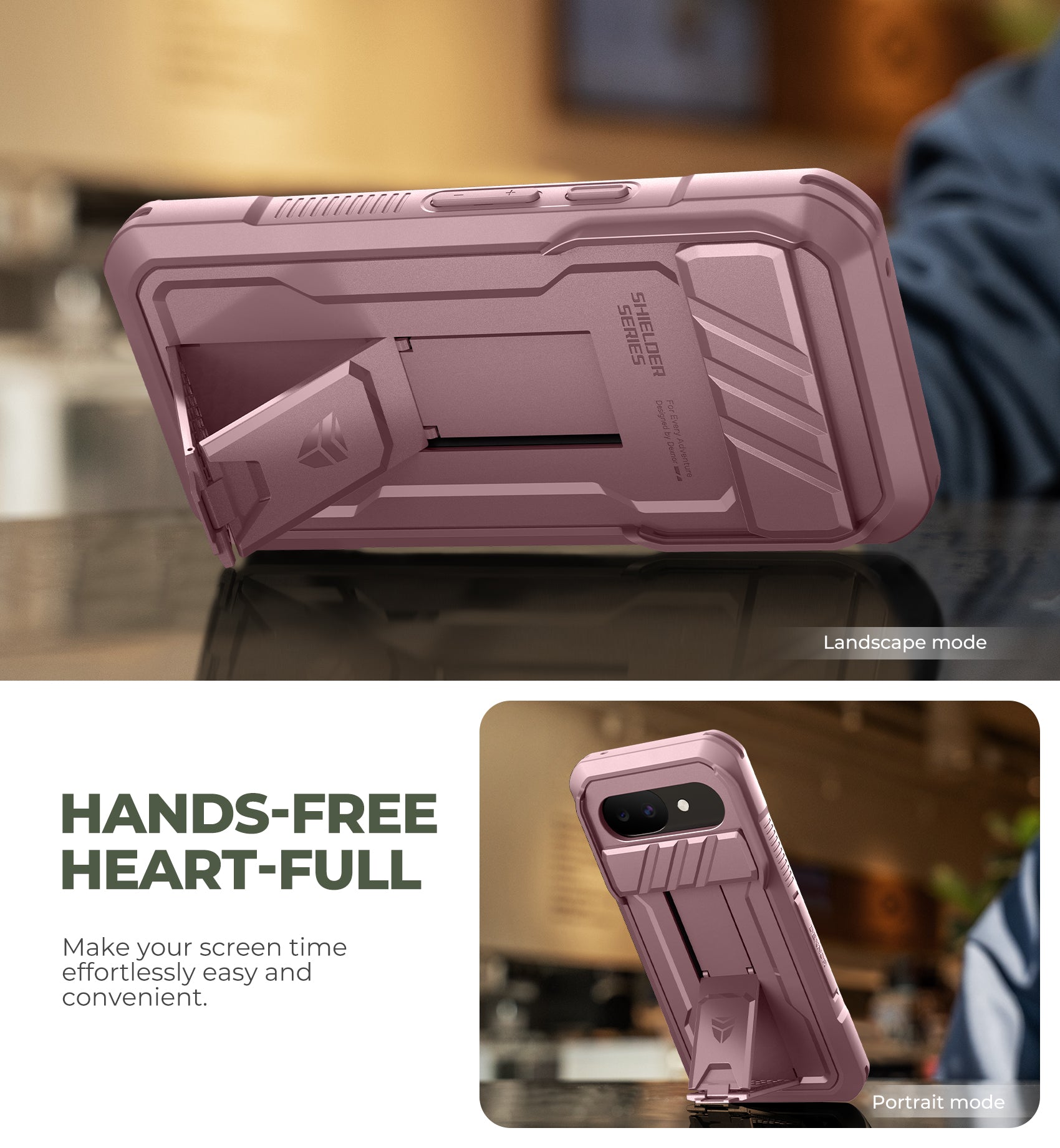Dexnor Case for Google Pixel 10a with Slide Camera Cover 2 Front Frames Built-in Screen Protector Kickstand Full-body Shockproof Protective Cover Heavy-duty Rugged Bumper