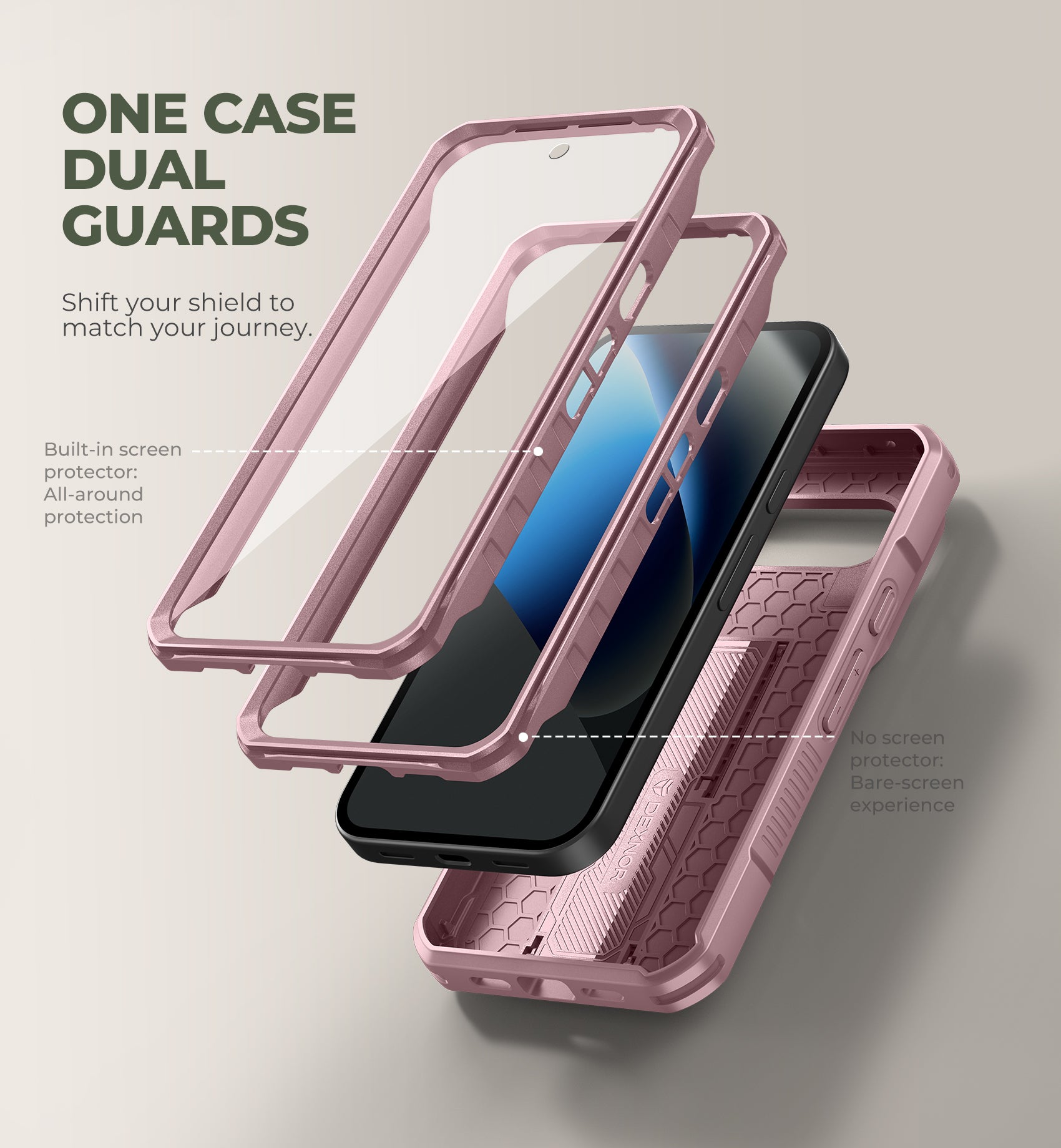 Dexnor Case for Google Pixel 10a with Slide Camera Cover 2 Front Frames Built-in Screen Protector Kickstand Full-body Shockproof Protective Cover Heavy-duty Rugged Bumper