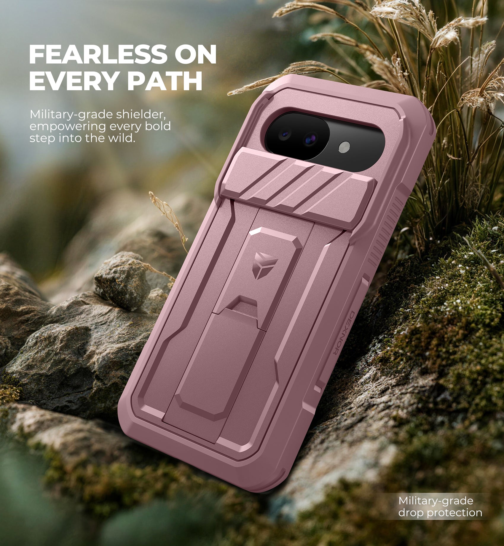 Dexnor Case for Google Pixel 10a with Slide Camera Cover 2 Front Frames Built-in Screen Protector Kickstand Full-body Shockproof Protective Cover Heavy-duty Rugged Bumper