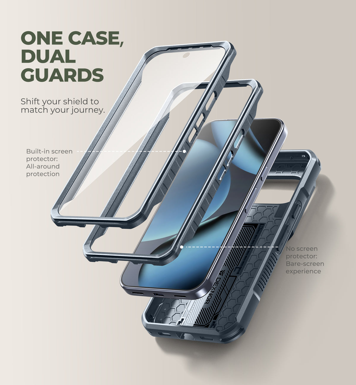 Dexnor Case for Google Pixel 11 with Kickstand Slide Camera Cover 2 Front Frames Built-in Screen Protector Full-Body Shockproof Protective Heavy-Duty Rugged Cover 2026