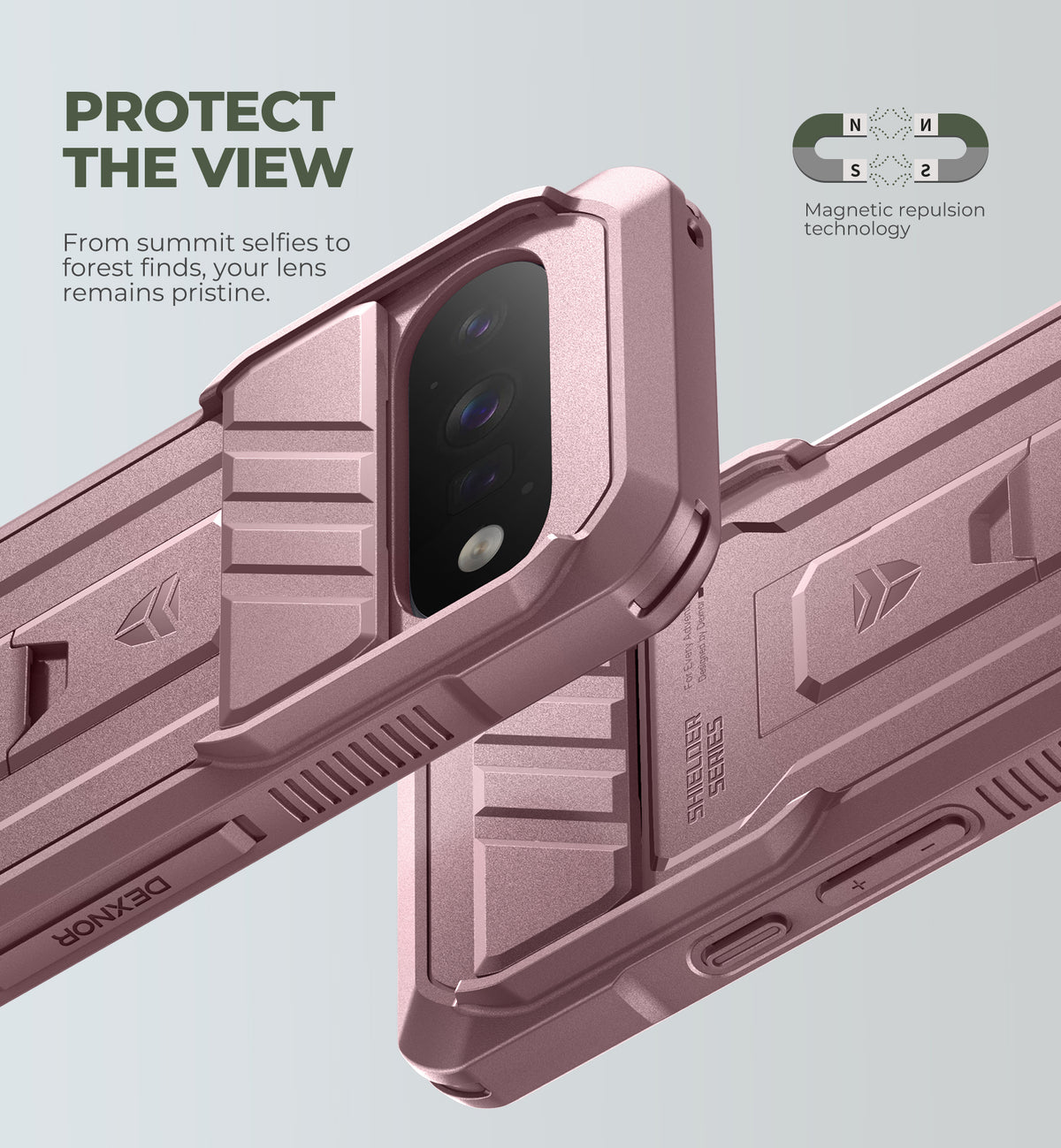Dexnor Case for Google Pixel 11 with Kickstand Slide Camera Cover 2 Front Frames Built-in Screen Protector Full-Body Shockproof Protective Heavy-Duty Rugged Cover 2026