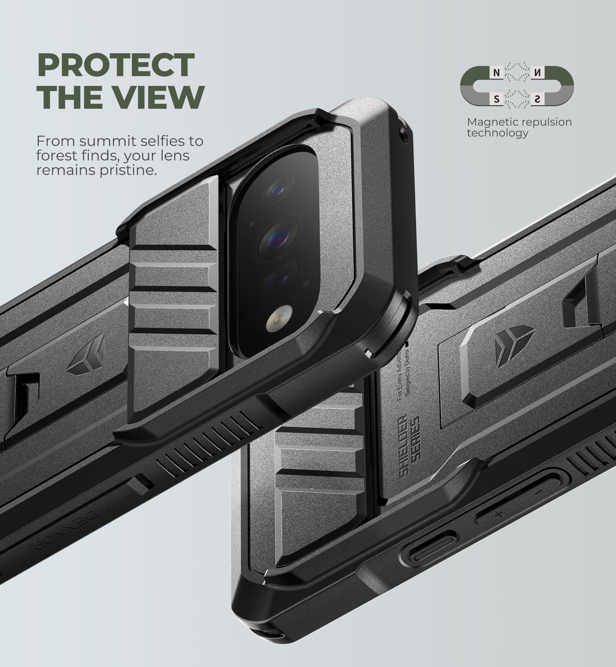 Dexnor Case for Google Pixel 11 Pro with Kickstand Slide Camera Cover 2 Front Frames Built-in Screen Protector Full-Body Shockproof Protective Heavy-Duty Rugged Cover 2026