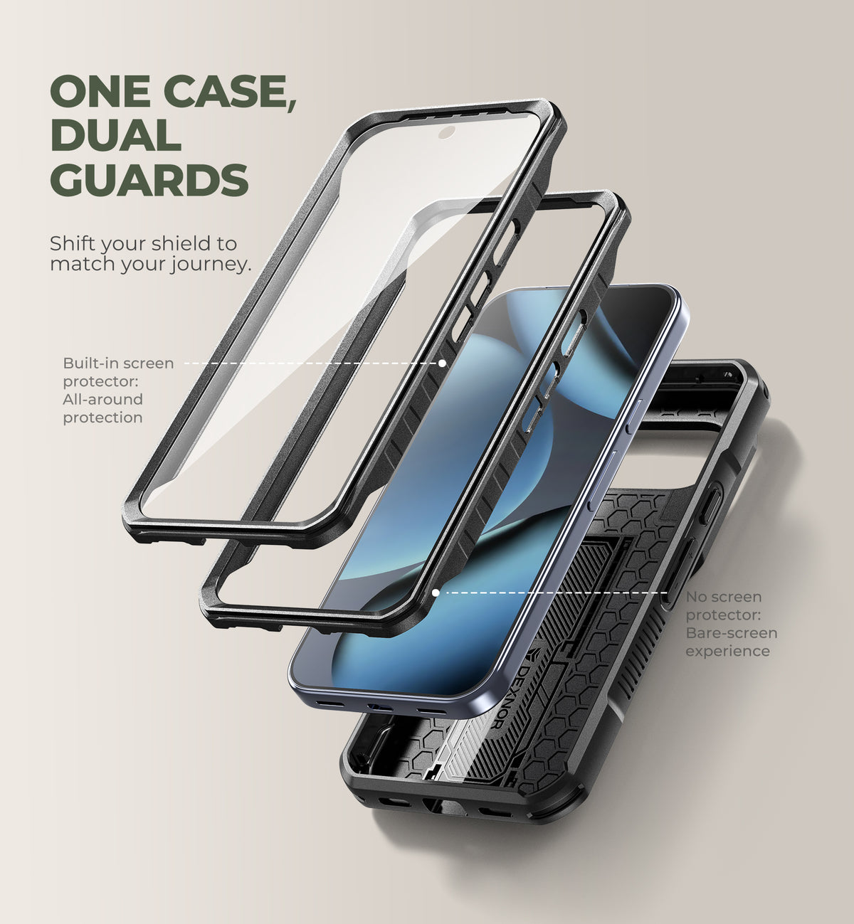 Dexnor Case for Google Pixel 11 Pro with Kickstand Slide Camera Cover 2 Front Frames Built-in Screen Protector Full-Body Shockproof Protective Heavy-Duty Rugged Cover 2026