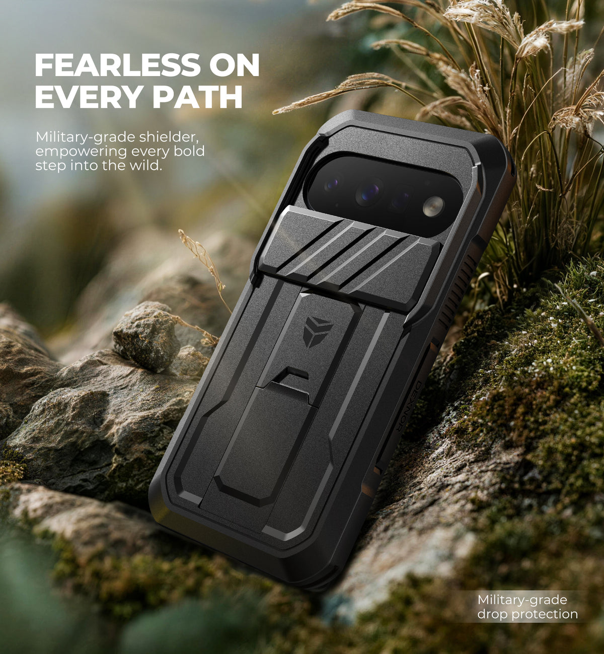 Dexnor Case for Google Pixel 11 Pro with Kickstand Slide Camera Cover 2 Front Frames Built-in Screen Protector Full-Body Shockproof Protective Heavy-Duty Rugged Cover 2026