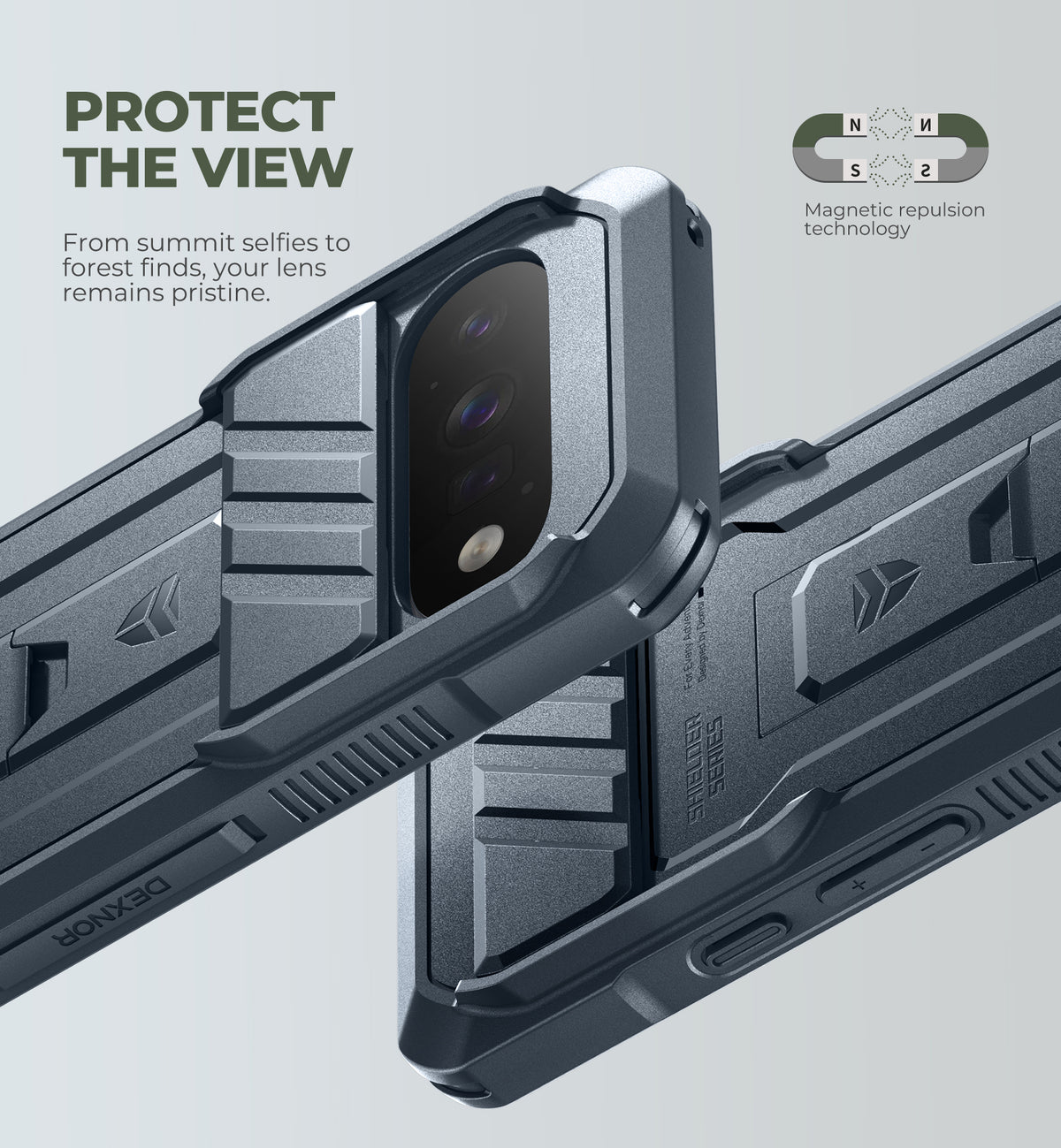 Dexnor Case for Google Pixel 11 Pro with Kickstand Slide Camera Cover 2 Front Frames Built-in Screen Protector Full-Body Shockproof Protective Heavy-Duty Rugged Cover 2026