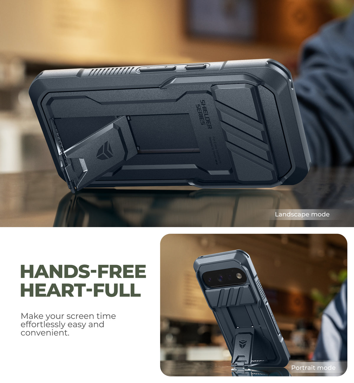 Dexnor Case for Google Pixel 11 Pro with Kickstand Slide Camera Cover 2 Front Frames Built-in Screen Protector Full-Body Shockproof Protective Heavy-Duty Rugged Cover 2026