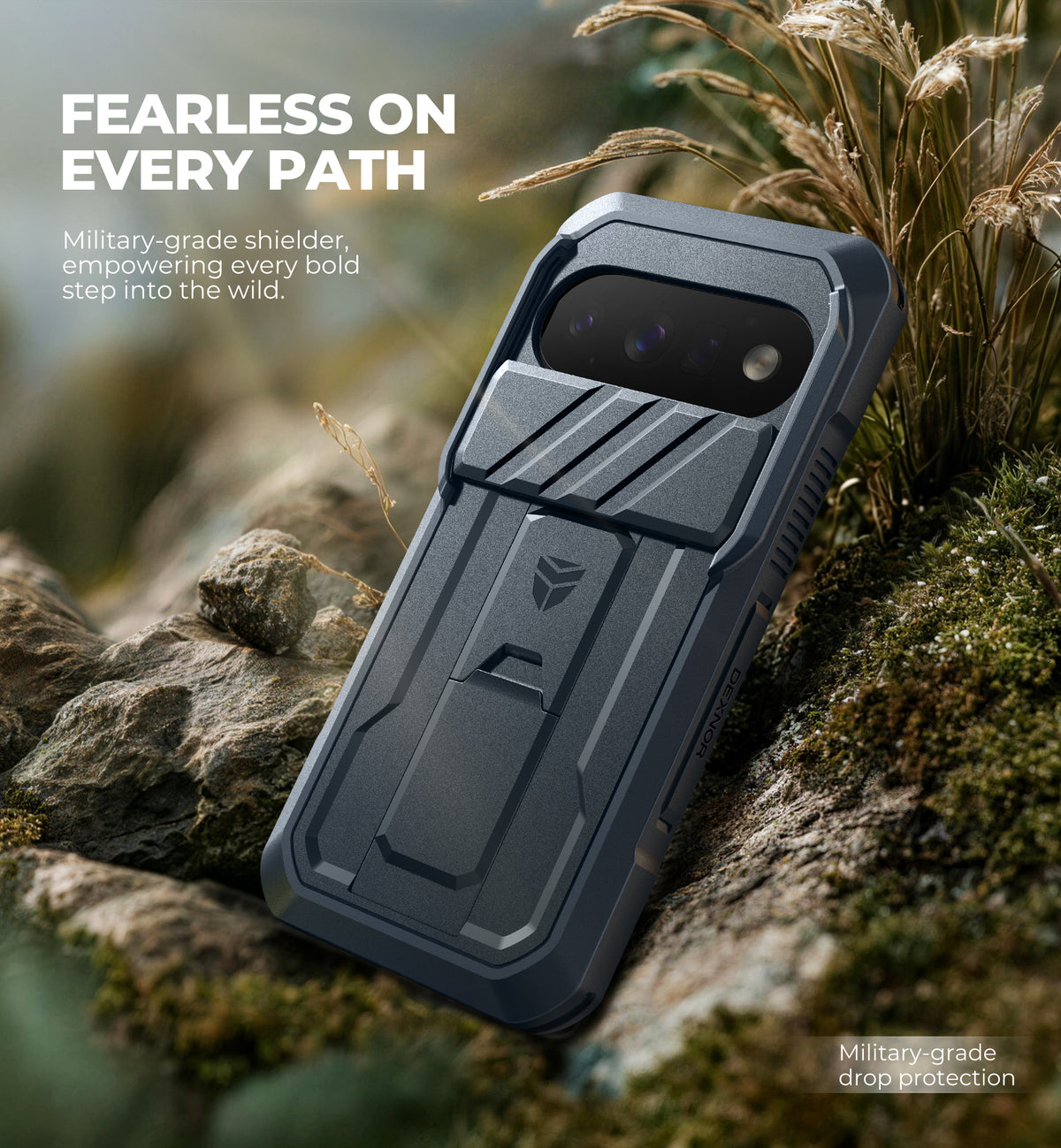 Dexnor Case for Google Pixel 11 Pro with Kickstand Slide Camera Cover 2 Front Frames Built-in Screen Protector Full-Body Shockproof Protective Heavy-Duty Rugged Cover 2026