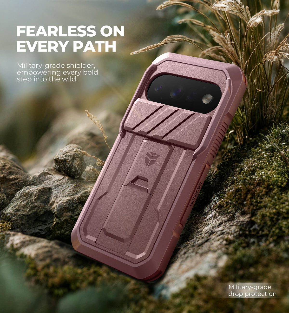 Dexnor Case for Google Pixel 11 Pro with Kickstand Slide Camera Cover 2 Front Frames Built-in Screen Protector Full-Body Shockproof Protective Heavy-Duty Rugged Cover 2026