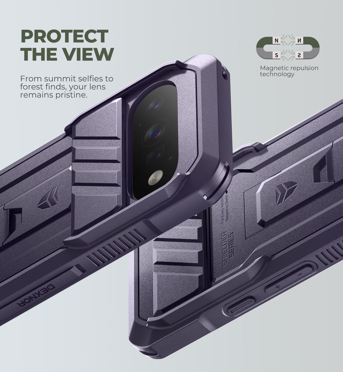 Dexnor Case for Google Pixel 11 Pro with Kickstand Slide Camera Cover 2 Front Frames Built-in Screen Protector Full-Body Shockproof Protective Heavy-Duty Rugged Cover 2026
