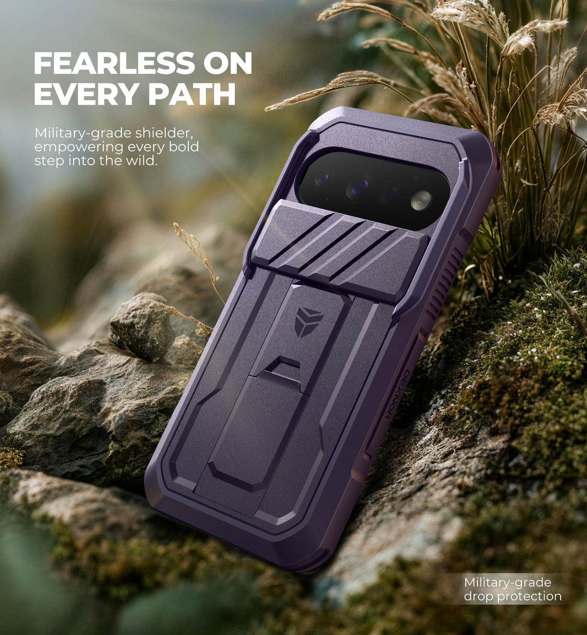 Dexnor Case for Google Pixel 11 Pro with Kickstand Slide Camera Cover 2 Front Frames Built-in Screen Protector Full-Body Shockproof Protective Heavy-Duty Rugged Cover 2026