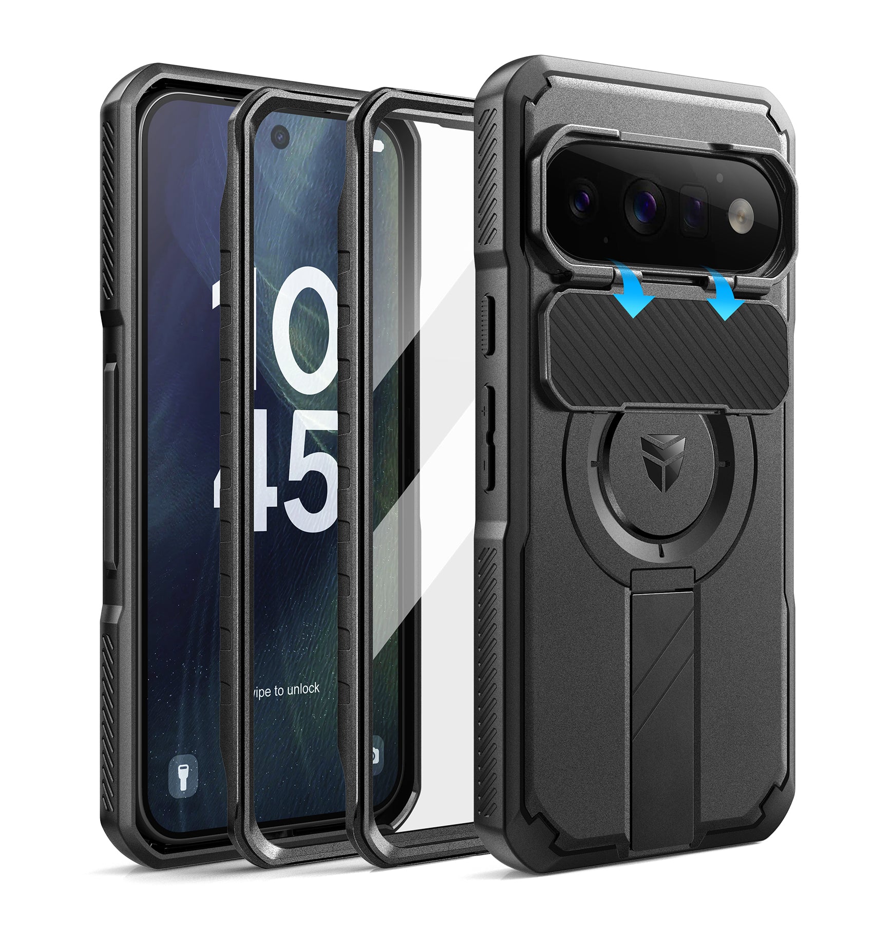 Dexnor Case for Google Pixel 11 Pro XL with Camera Cover Kickstand Screen Protector 2 Front Frames Compatible with MagSafe Rugged Shockproof Bumper Cases Magnetic Cover 2026