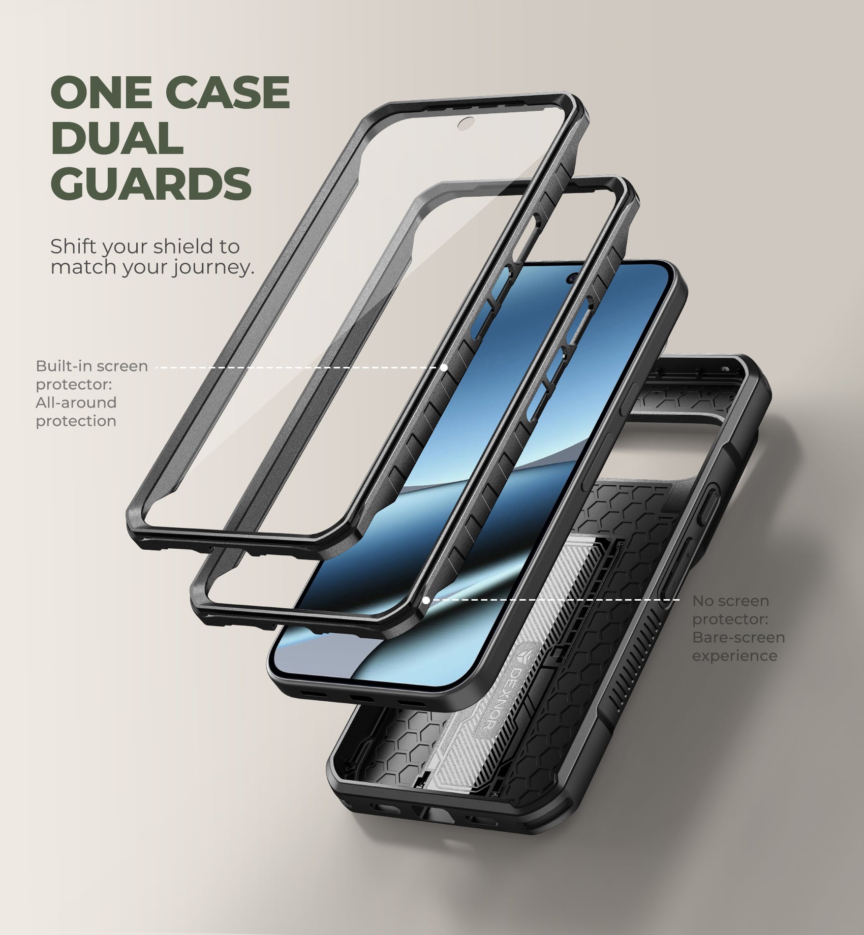 Dexnor Case for Google Pixel 11 Pro XL with Slide Camera Cover 2 Front Frames Built-in Screen Protector Kickstand Full-Body Shockproof Protective Cover Heavy-Duty Rugged Cases 2026
