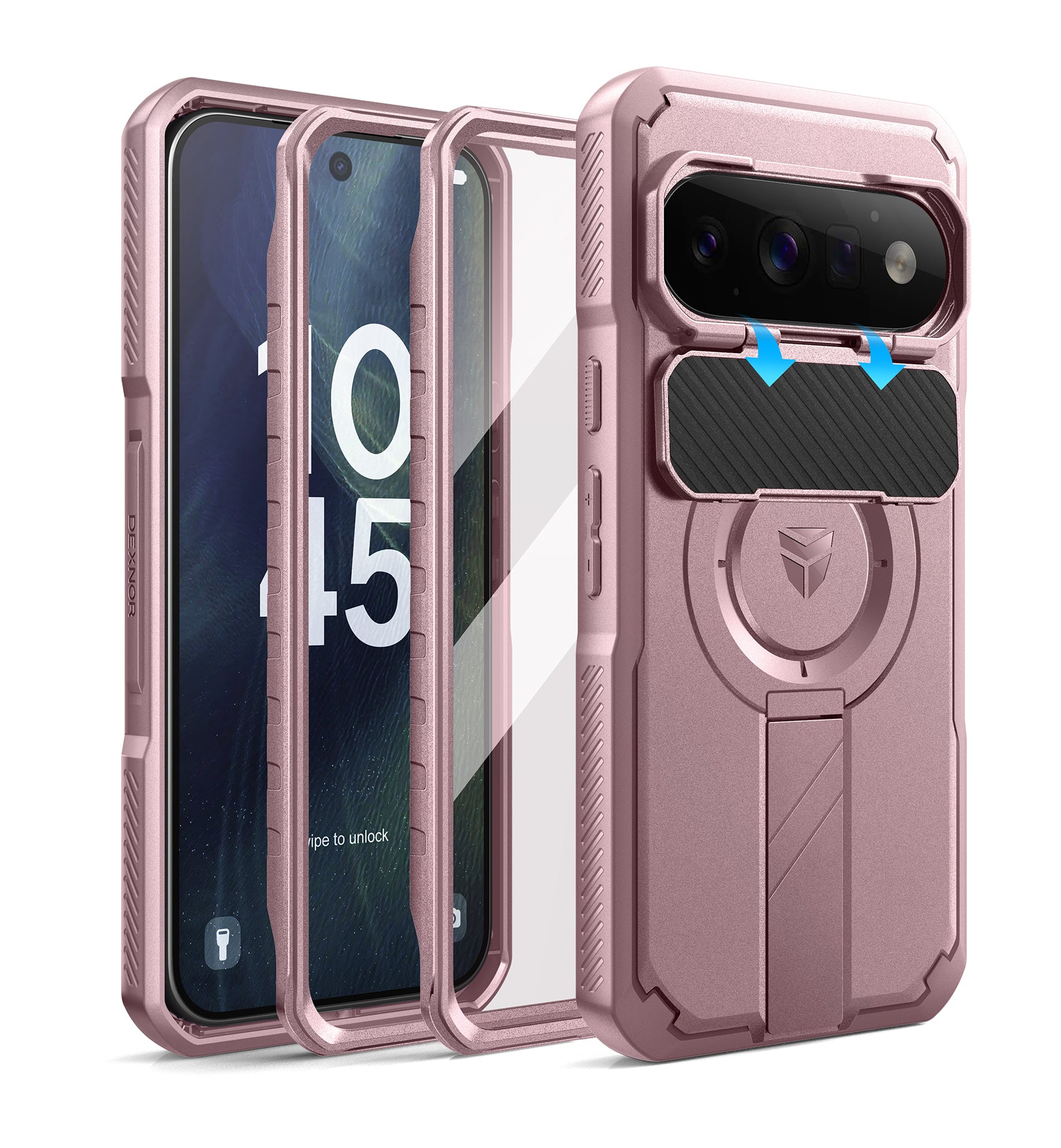 Dexnor Case for Google Pixel 11 Pro XL with Camera Cover Kickstand Screen Protector 2 Front Frames Compatible with MagSafe Rugged Shockproof Bumper Cases Magnetic Cover 2026