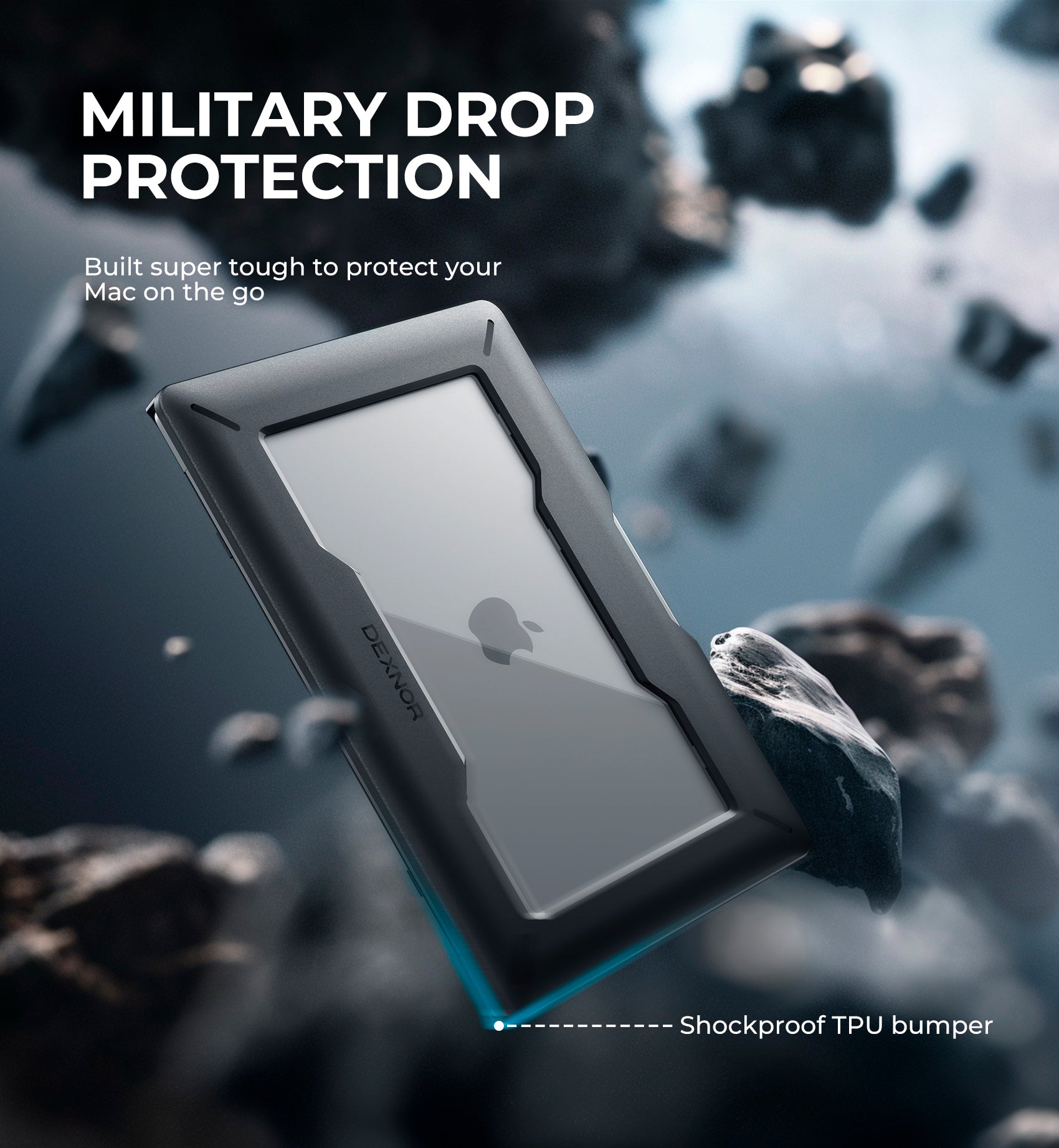 Dexnor Case for MacBook Pro 16 Inch 2021 M1 Pro M1 Max A2485 with Kickstand Heavy Duty Full Body Protective Cover with TPU Bumper