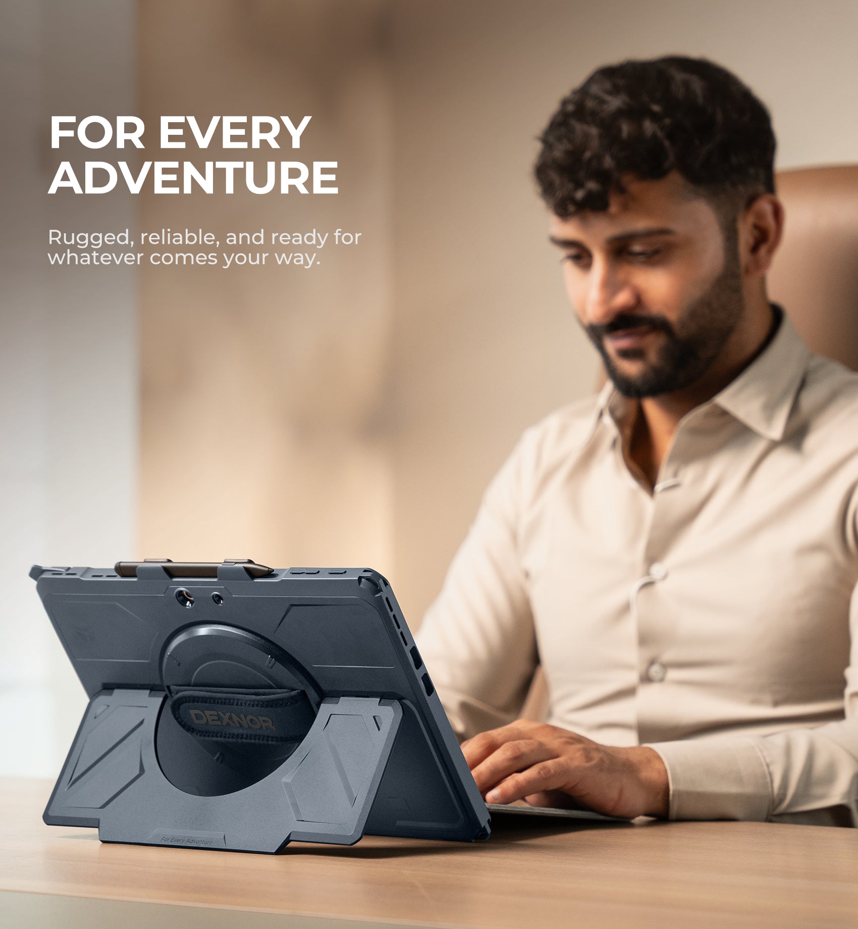Dexnor Case for Microsoft Surface Pro 12th Edition Business 13 inch 2026 Rugged Protective Shockproof Cover with 360° Rotating Hand Strap Large Stand Pen Holder