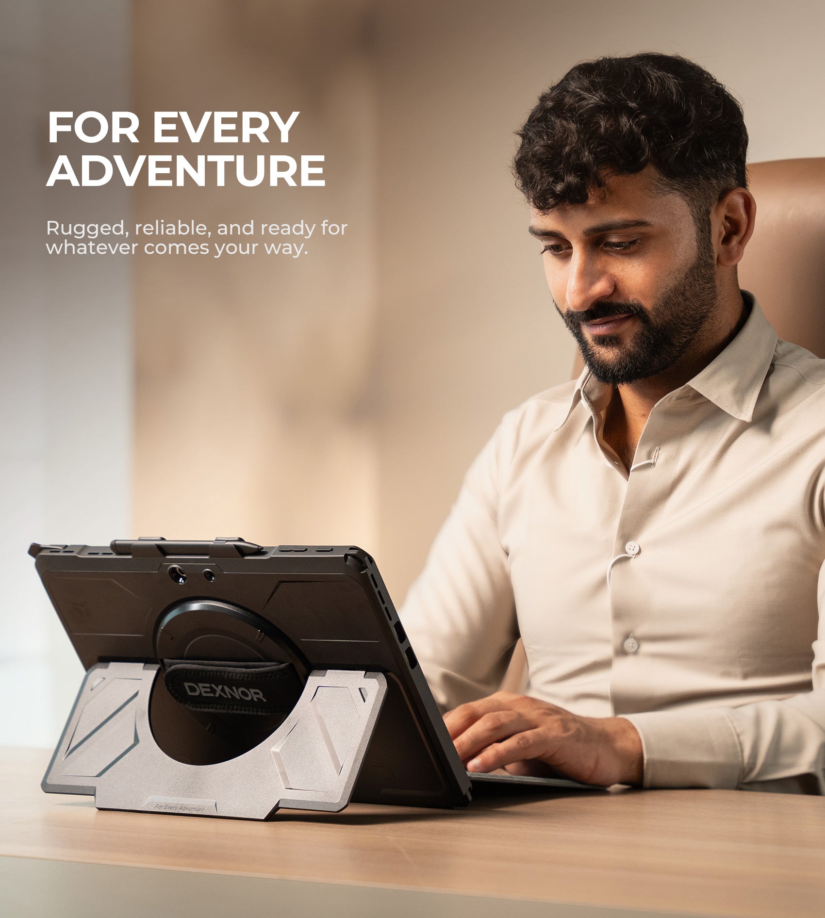 Dexnor Case for Microsoft Surface Pro 9 13 inch 2022 Rugged Protective with 360° Rotating Hand Strap Large Stand Pen Holder Shockproof Full-Body Cover
