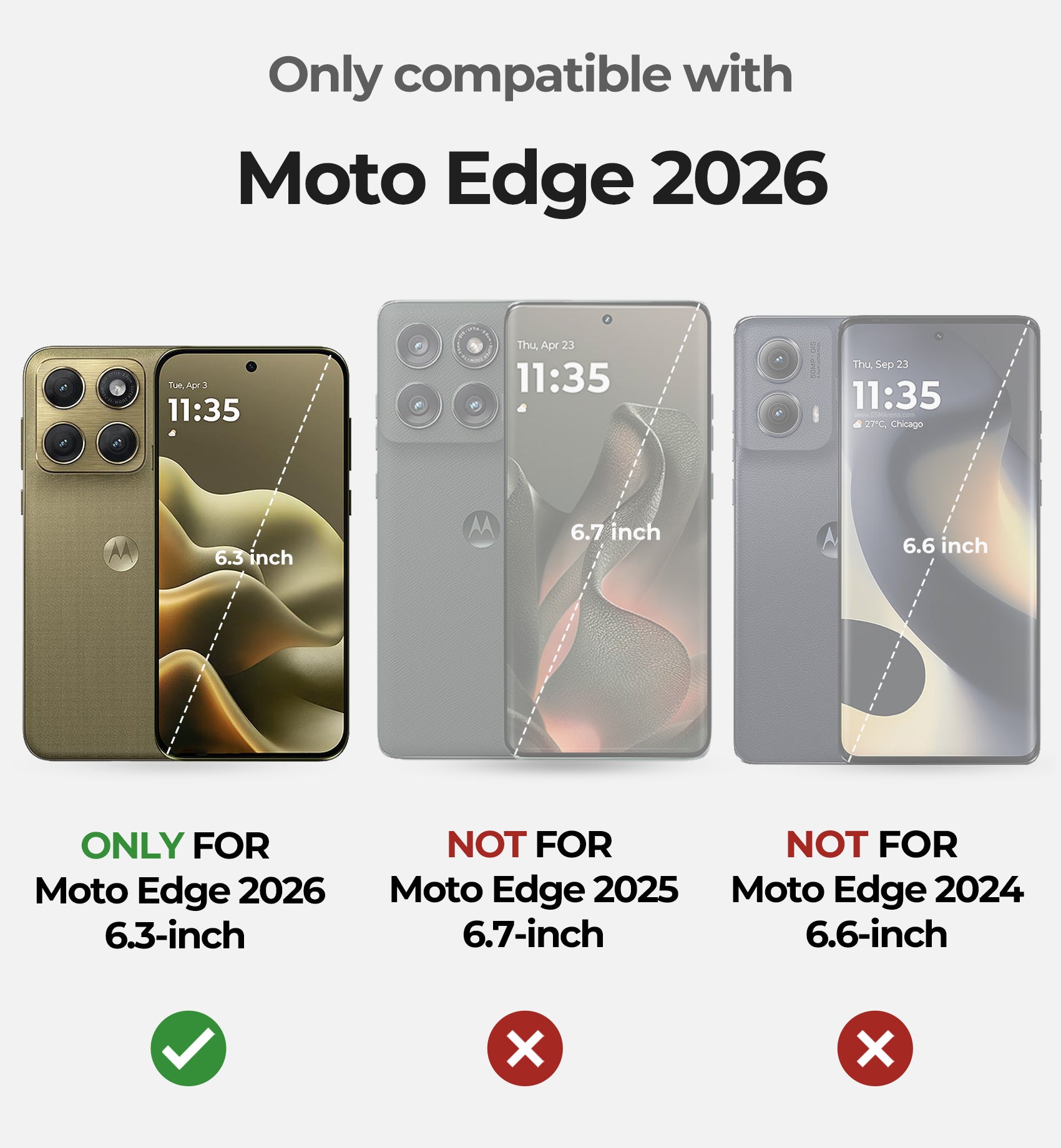 Dexnor Case for Motorola Moto Edge 2026 2 Front Frame Built-in Magnetic Slide Camera Cover Kickstand Heavy Duty Protection Shockproof Phone Cover Screen Protector 6.3 inch