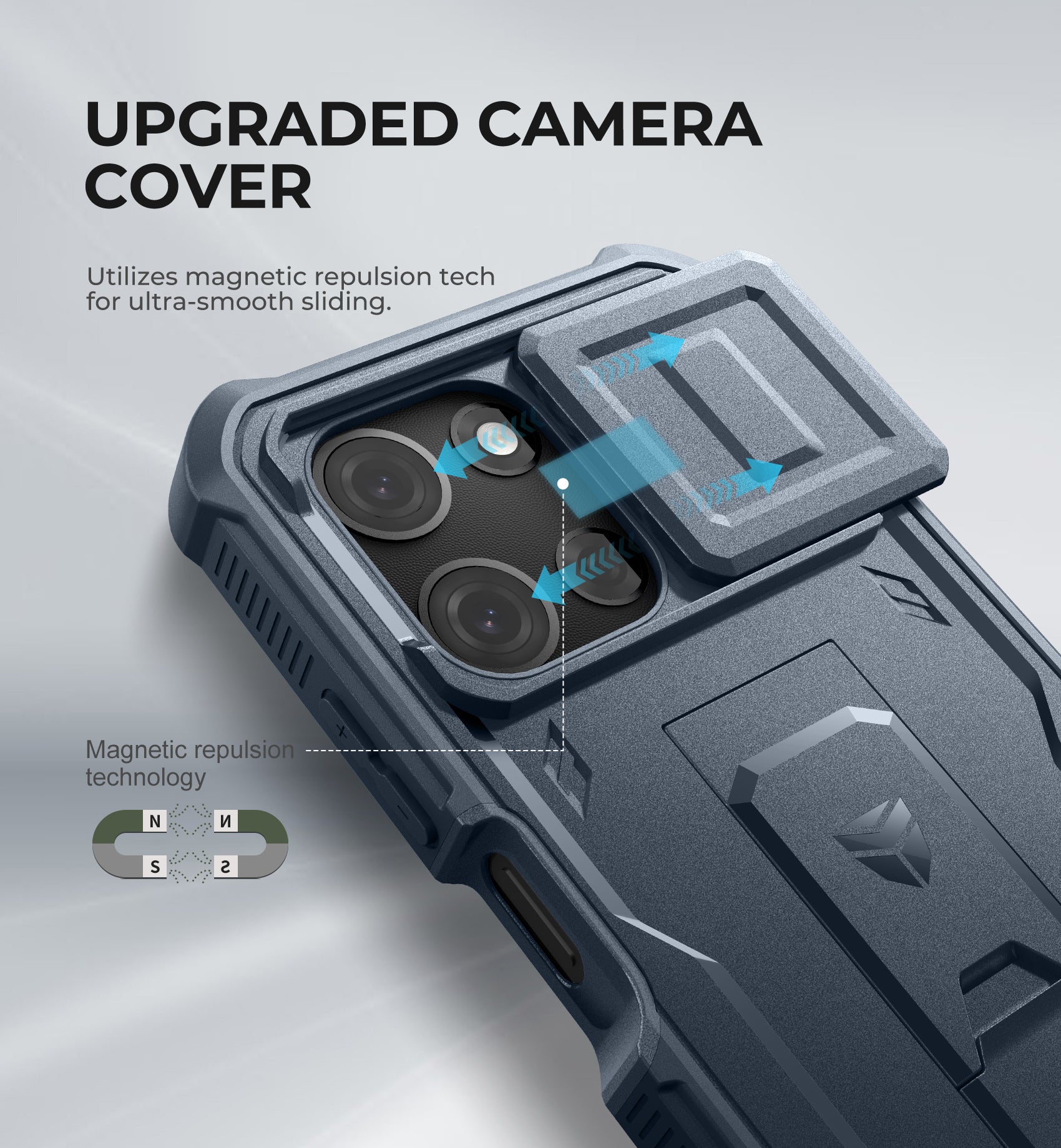 Dexnor Case for Motorola Moto-G 5G 2025 2 Front Frame Built-in Magnetic Slide Camera Cover Kickstand Heavy Duty Protection Shockproof with Screen Protector