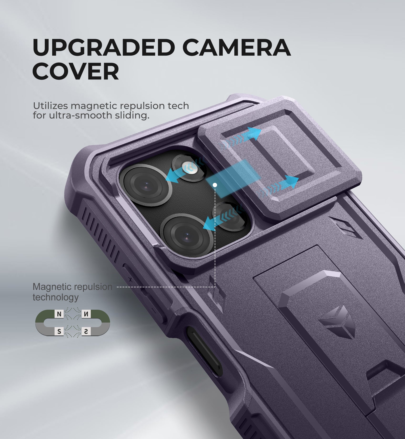 Dexnor Case for Motorola Moto-G 5G 2025 2 Front Frame Built-in Magnetic Slide Camera Cover Kickstand Heavy Duty Protection Shockproof with Screen Protector