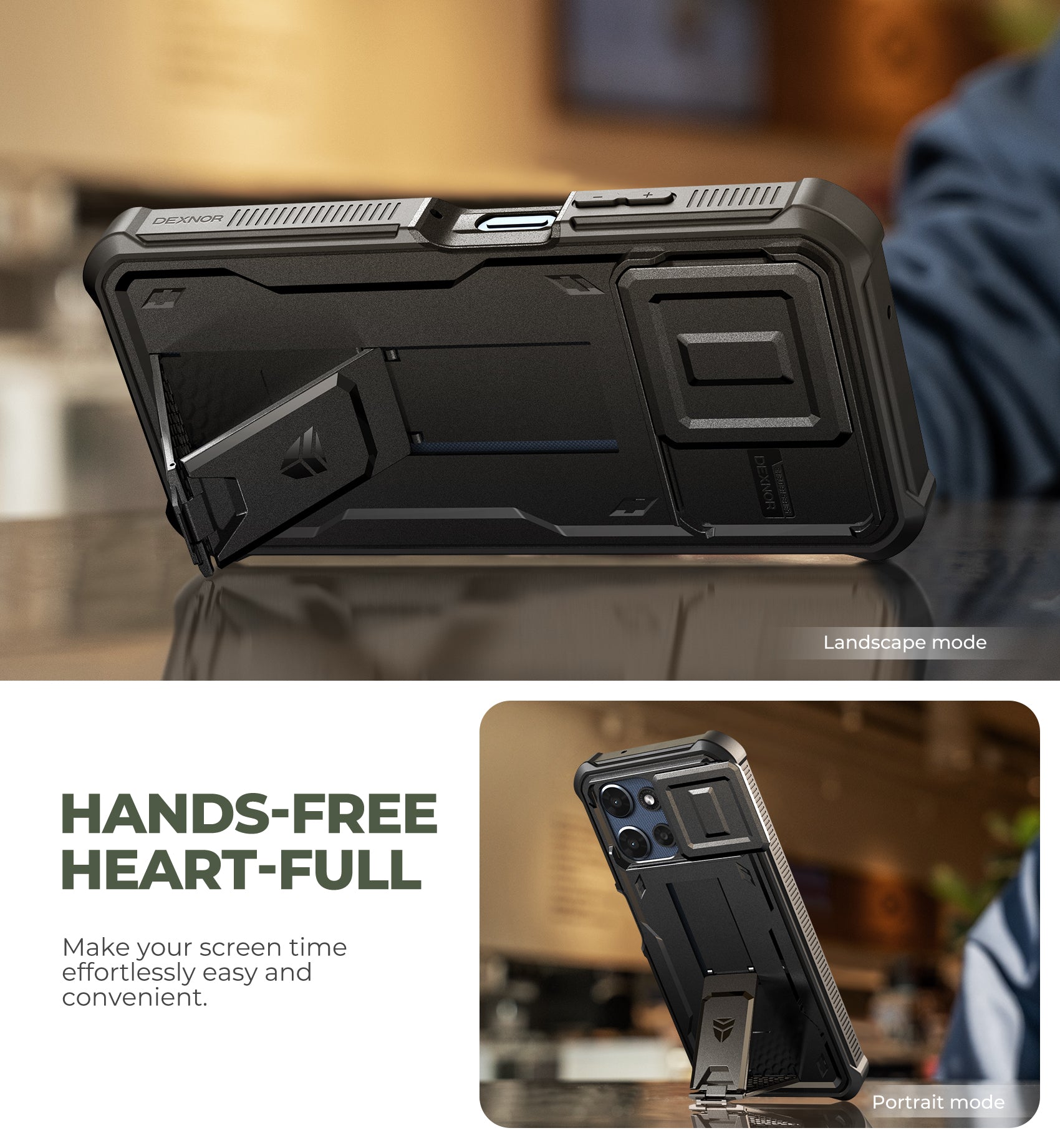 Dexnor Case for Motorola Moto G Power 5G 2025 2 Front Frame Built-in Magnetic Slide Camera Cover Kickstand Heavy Duty Shockproof Phone Cover with Screen Protector