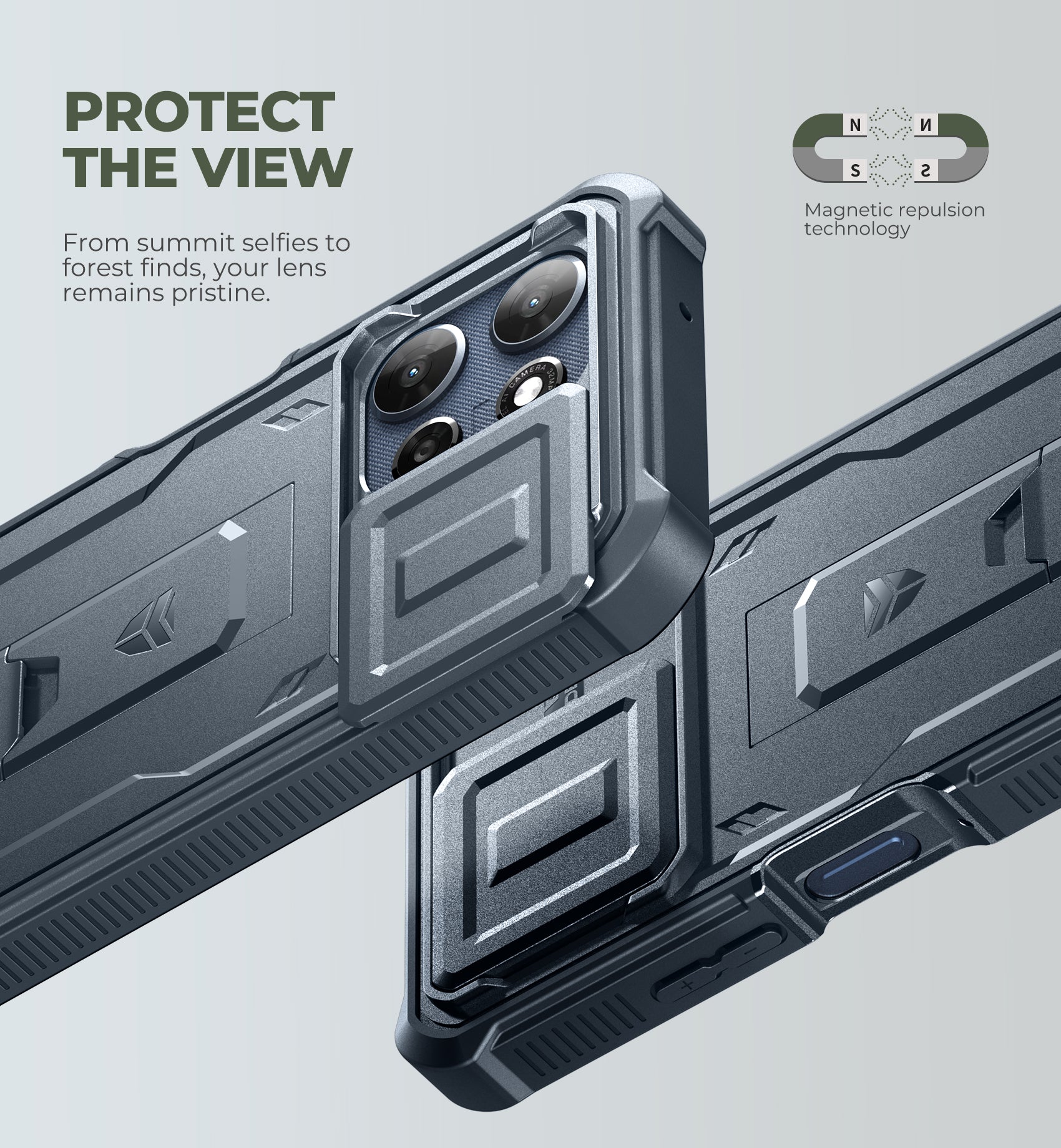 Dexnor Case for Motorola Moto G Power 5G 2025 2 Front Frame Built-in Magnetic Slide Camera Cover Kickstand Heavy Duty Shockproof Phone Cover with Screen Protector