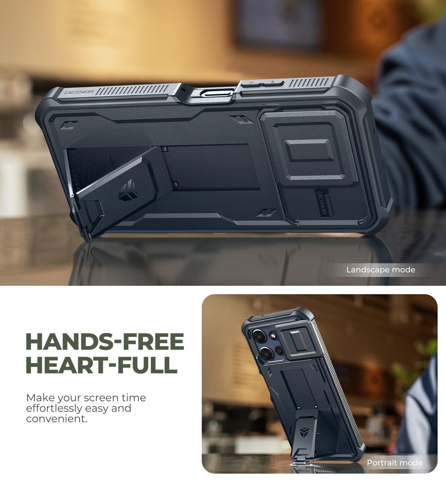 Dexnor Case for Motorola Moto G Power 5G 2025 2 Front Frame Built-in Magnetic Slide Camera Cover Kickstand Heavy Duty Shockproof Phone Cover with Screen Protector