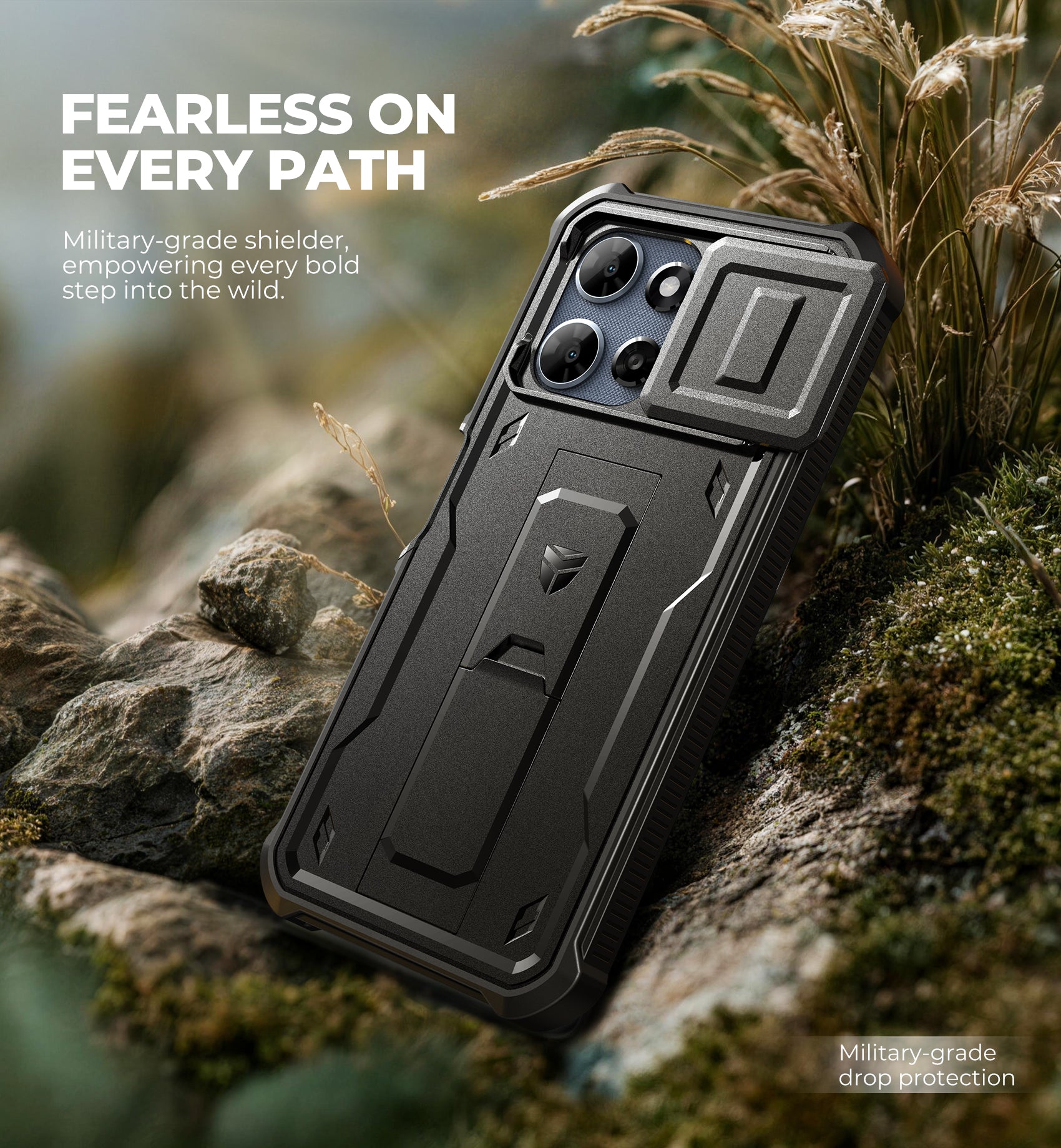 Dexnor Case for Motorola Moto G Power 5G 2026 2 Front Frame Built-in Magnetic Slide Camera Cover Kickstand Heavy Duty Shockproof Phone Cover with Screen Protector