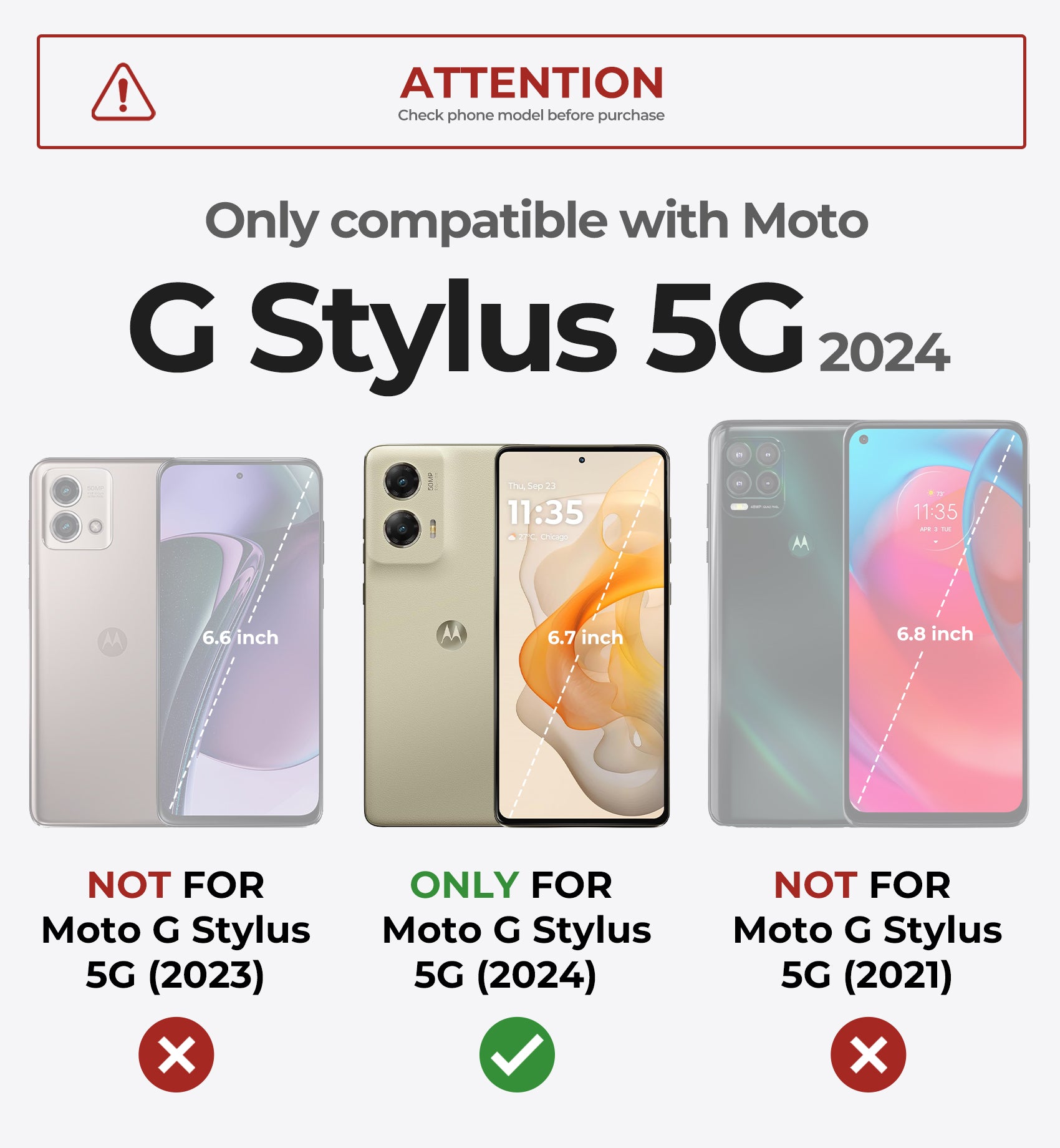 Dexnor Case for Motorola Moto G Stylus 5G 2024 Not Fit Moto G 5G 2024 Bulit-in Slide Camera Cover 2 Front Frame Heavy Duty Protection Cover with Screen Protector Kickstand 6.7 inch