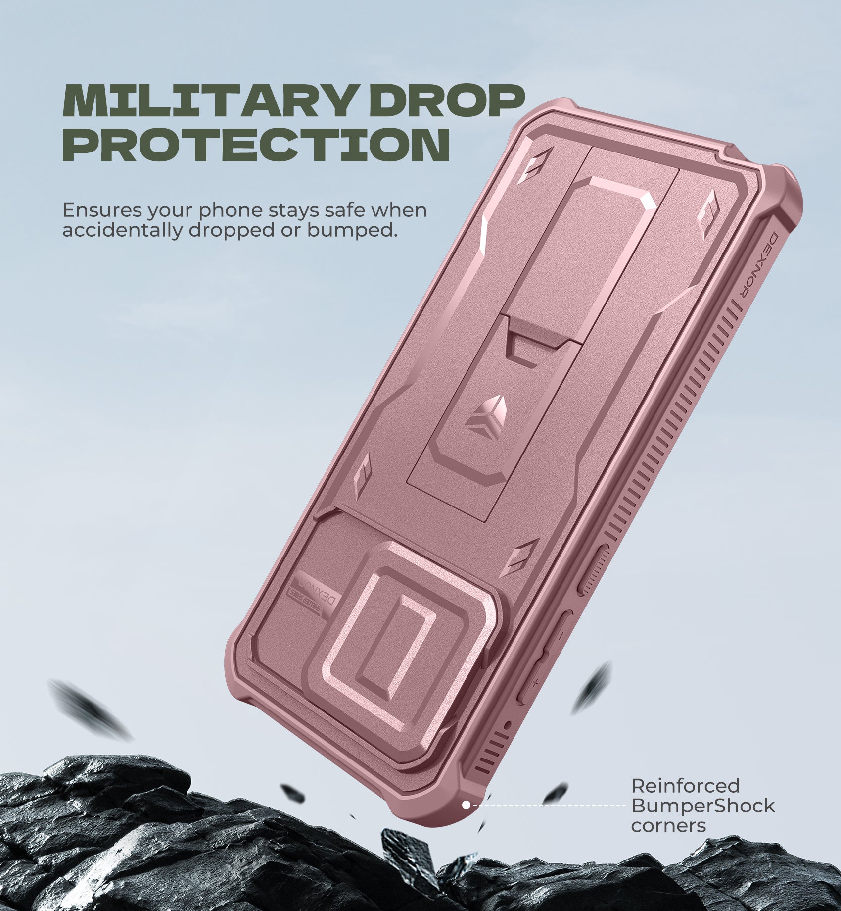 Dexnor Case for Motorola Moto G-Stylus-5G 2026 2 Front Frame Built-in Magnetic Slide Camera Cover Heavy Duty Protection Shockproof Cover with Screen Protector Kickstand 6.7 inch