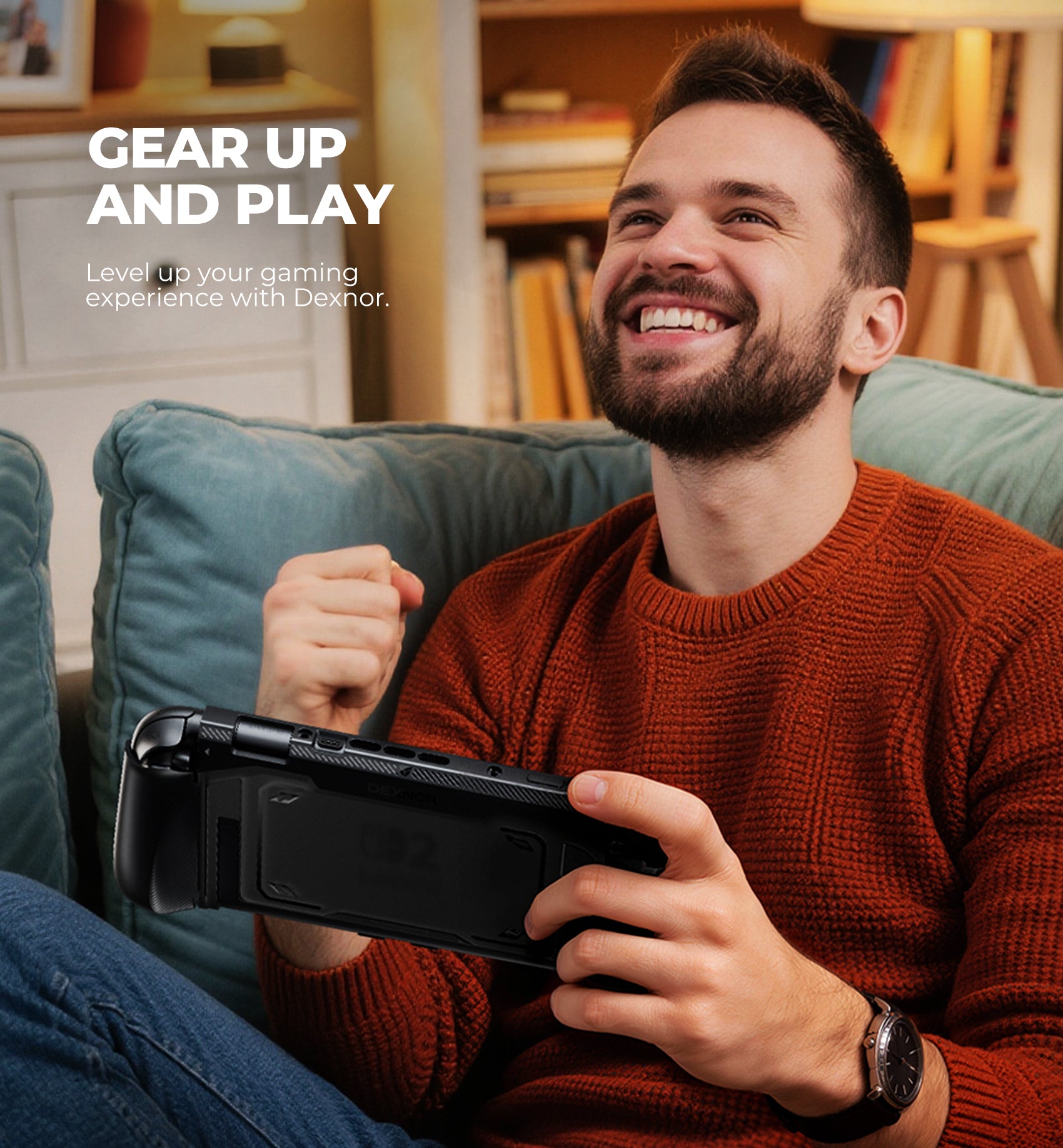 Dexnor Case for Nintendo Switch 2nd Gen 2025 Ultra-light Shockproof Dockable Cover with Non-slip Ergonomic Grip Supports Stand Use