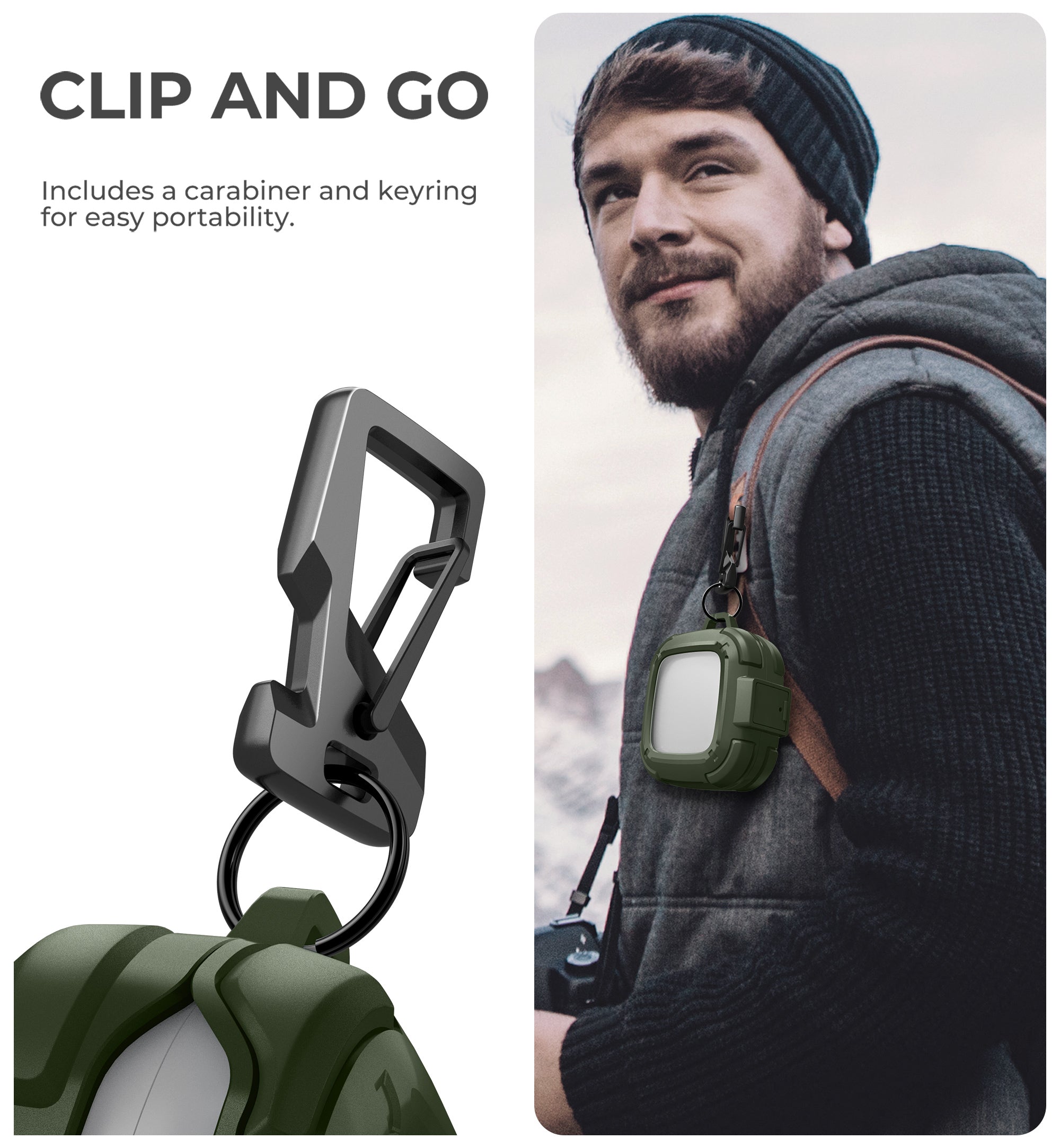 Dexnor Case for SHOKZ OpenFit Air with Drop-Proof Lock hockproof Rugged Bumper Cases Protective Cover with Carabiner Keyring leaner Kit