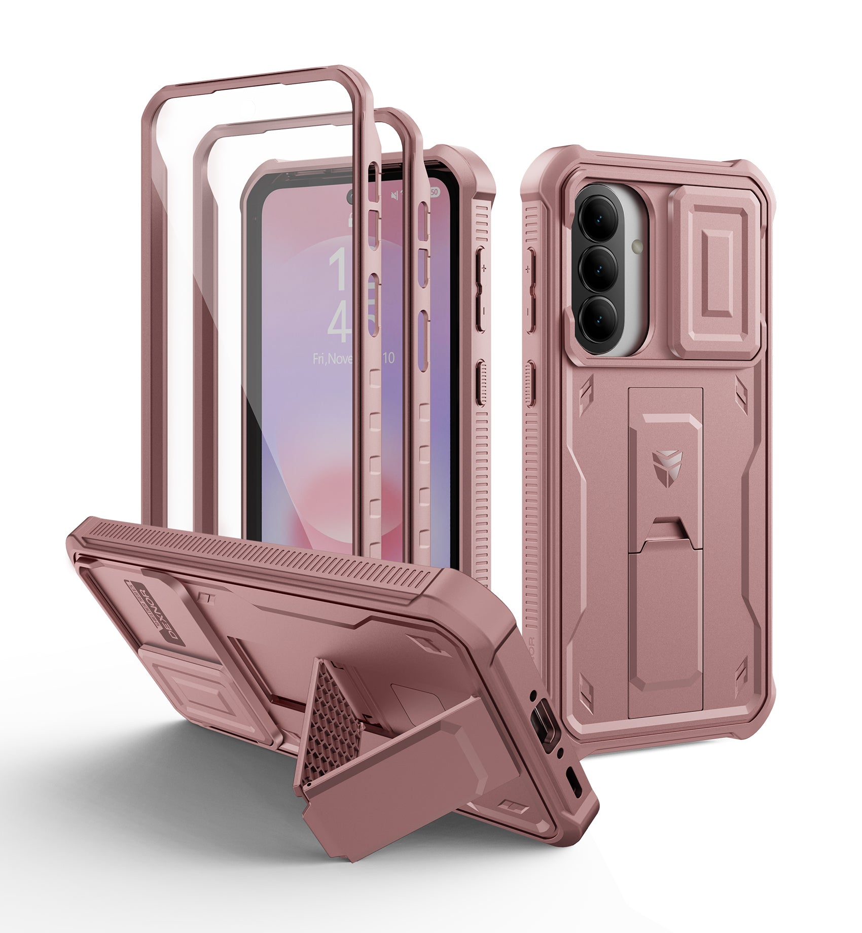 Dexnor Case for Samsung Galaxy A36 5G 2 Front Frame Built-in Magnetic Slide Camera Cover Kickstand Heavy Duty with Screen Protector Kickstand