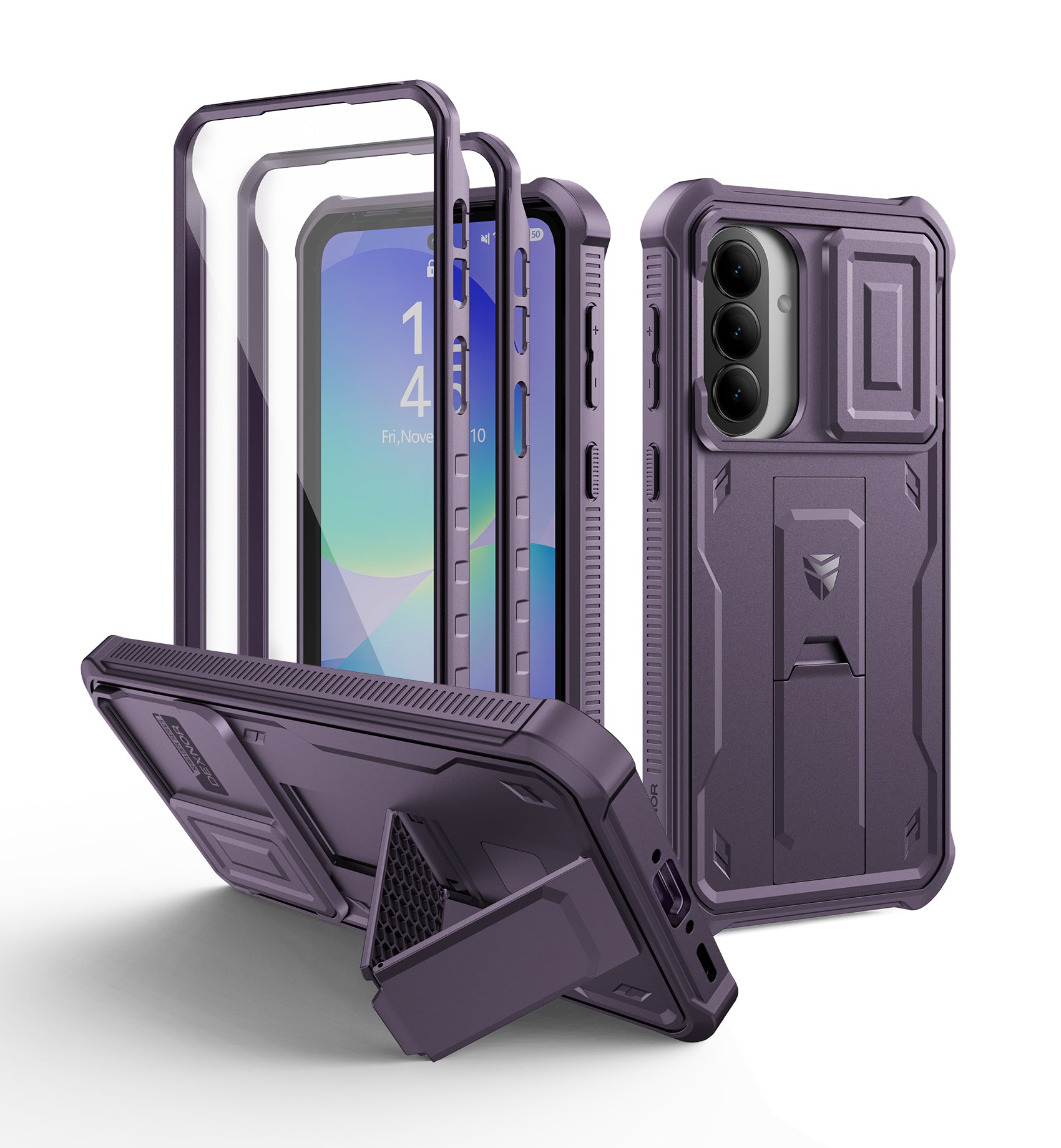 Dexnor Case for Samsung Galaxy A36 5G 2 Front Frame Built-in Magnetic Slide Camera Cover Kickstand Heavy Duty with Screen Protector Kickstand
