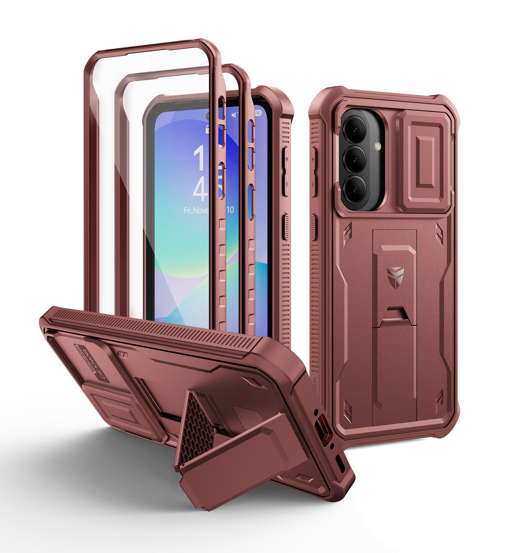 Dexnor Case for Samsung Galaxy A36 5G 2 Front Frame Built-in Magnetic Slide Camera Cover Kickstand Heavy Duty with Screen Protector Kickstand