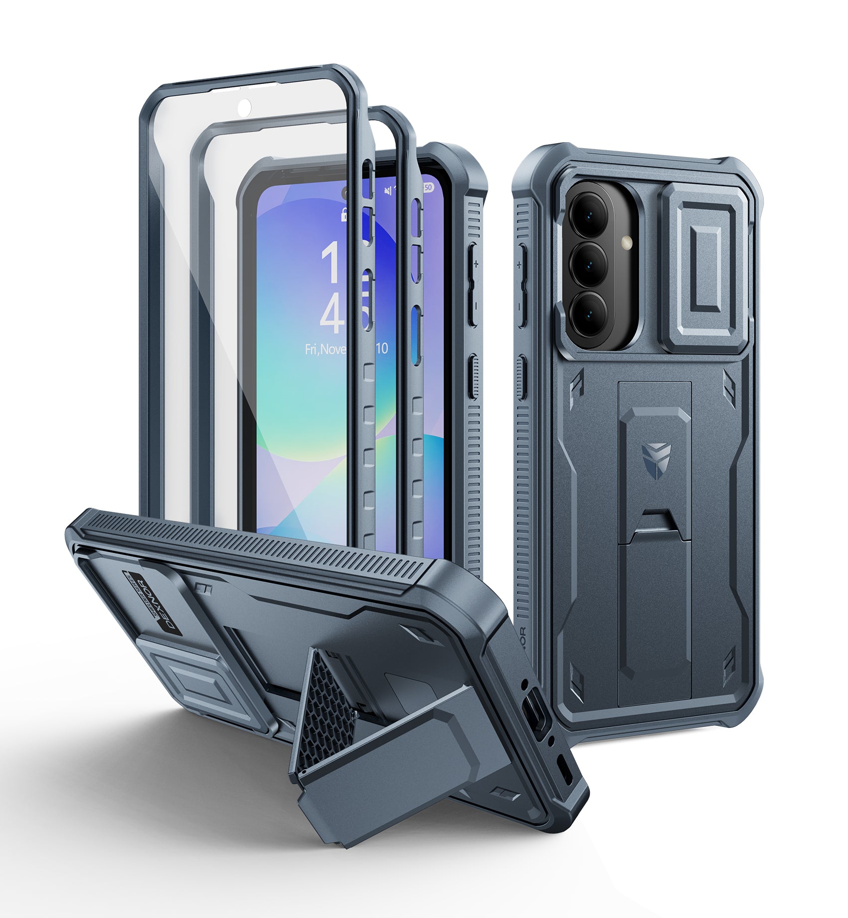 Dexnor Case for Samsung Galaxy A37 5G 2 Front Frame Built-in Magnetic Slide Camera Cover Kickstand Heavy Duty with Screen Protector 6.7 inch