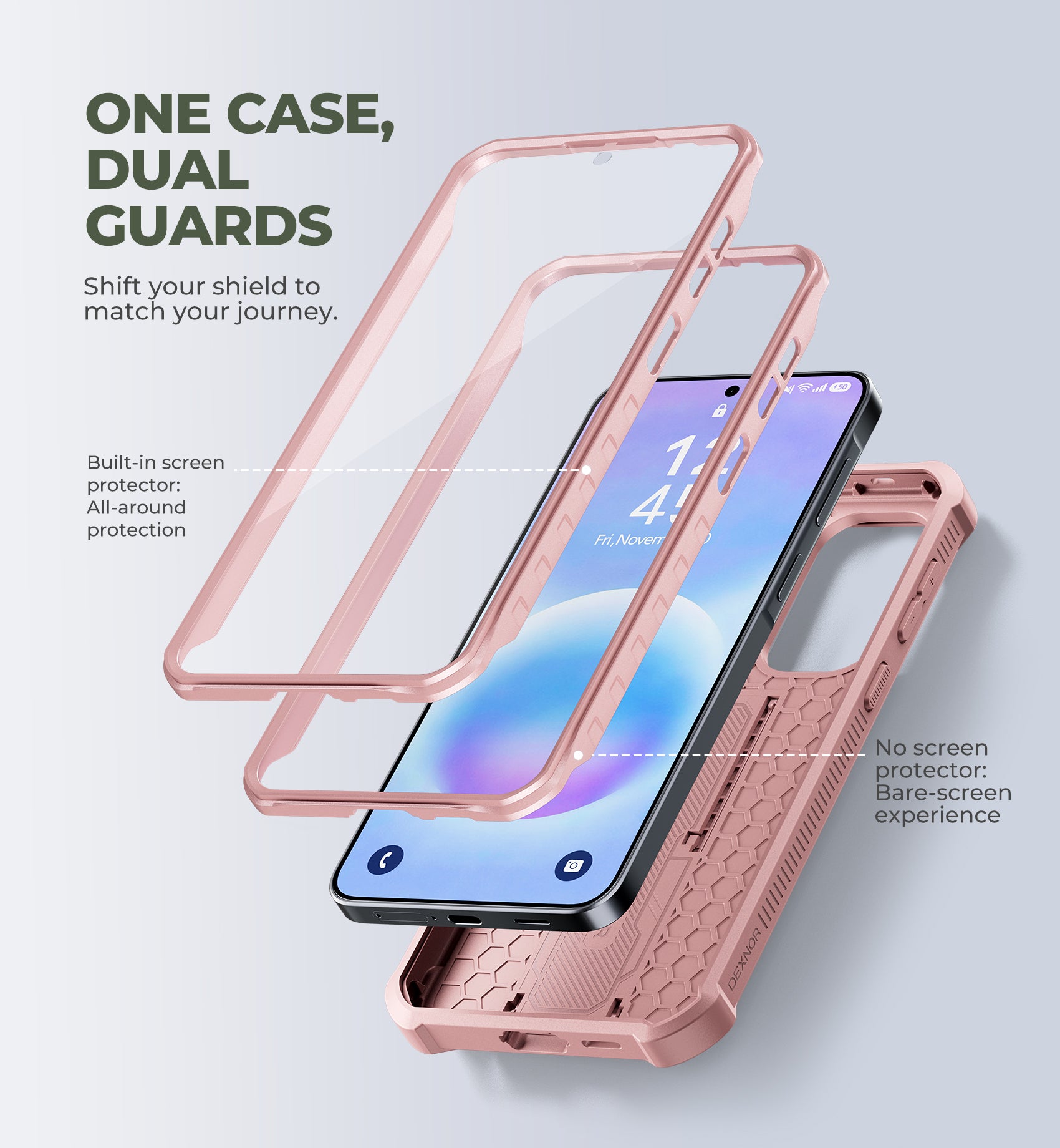 Dexnor Case for Samsung Galaxy A57 5G 2 Front Frame Built-in Magnetic Slide Camera Cover Kickstand Heavy Duty Protection Shockproof Phone Cover with Screen Protector 6.7 inch