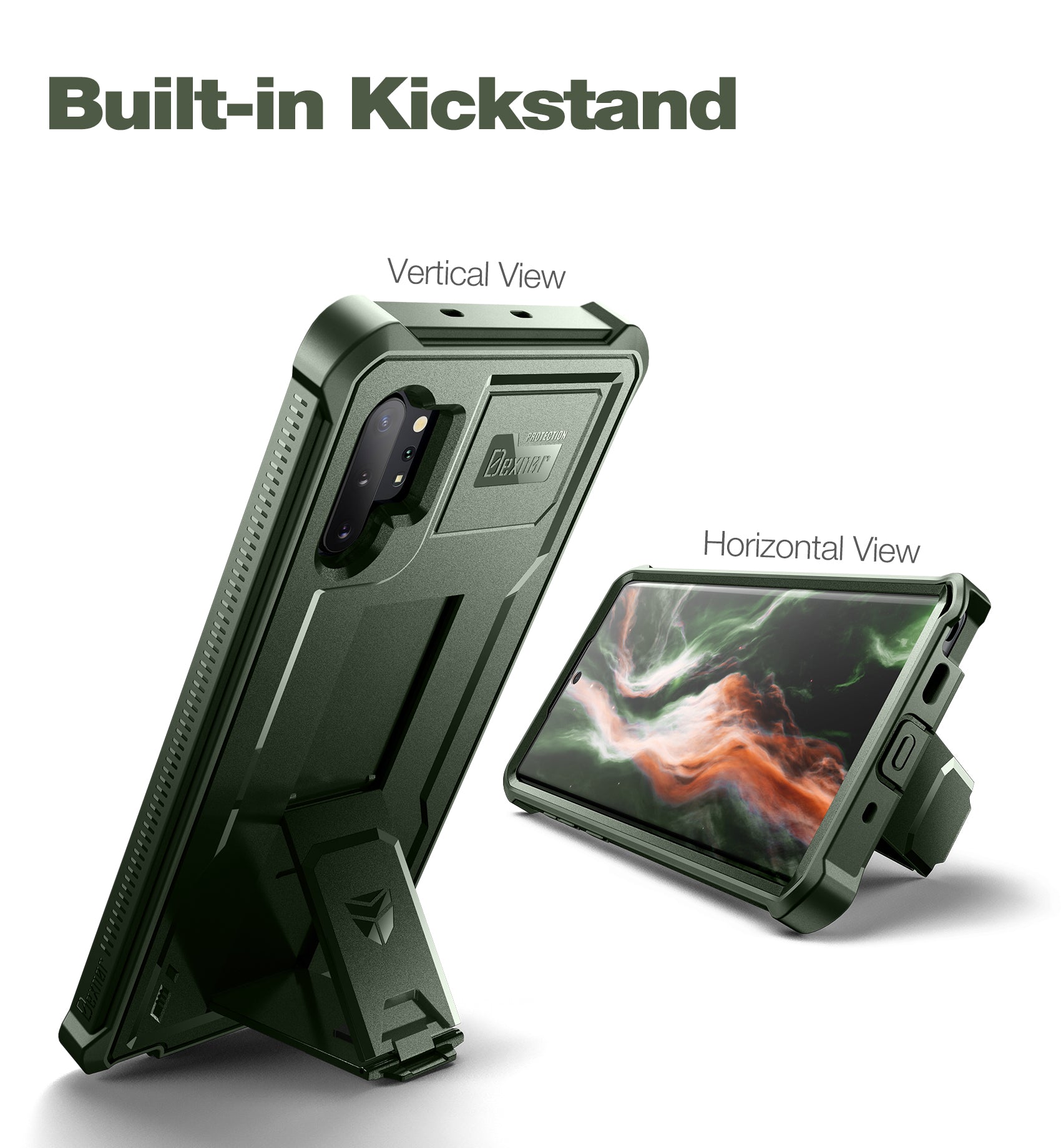 Dexnor Case for Samsung Galaxy Note 10 Plus Built in Screen Protector and Kickstand Heavy Duty Military Grade Protection Shockproof Protective Cover Dexnor Case for Samsung Galaxy Note 10 Plus Built in Screen Protector and Kickstand Heavy Duty Military Grade Protection Shockproof Protective Cover