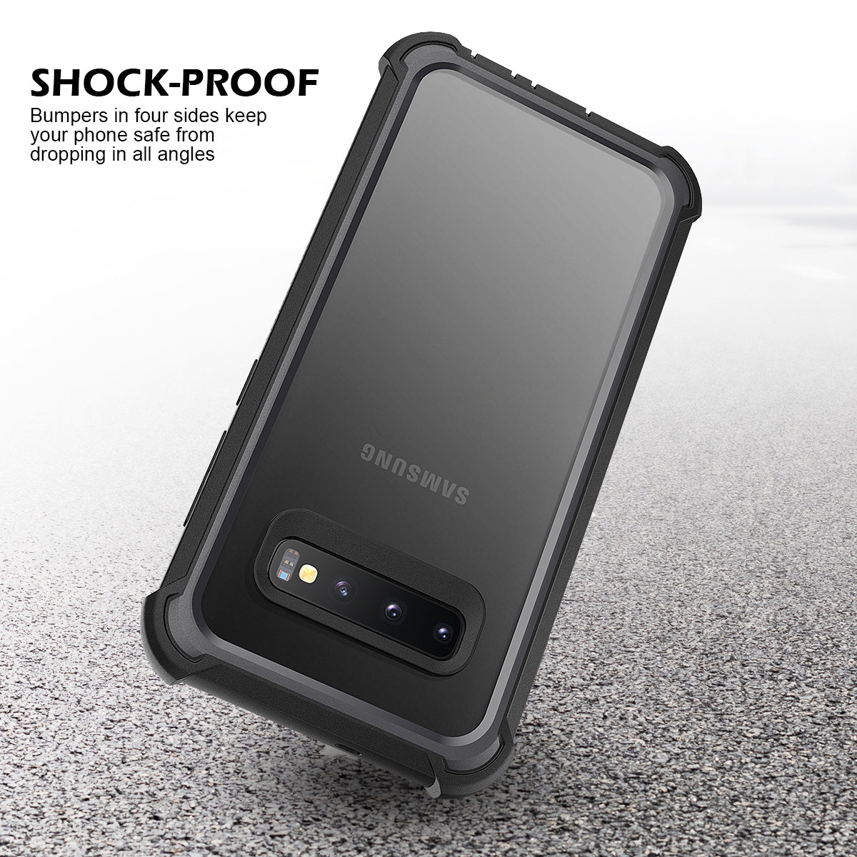 Dexnor Case for Samsung Galaxy S10 6.1 Inch Heavy Duty Protection Hard Back Defender Protector Protective Shockproof Bumper Cover