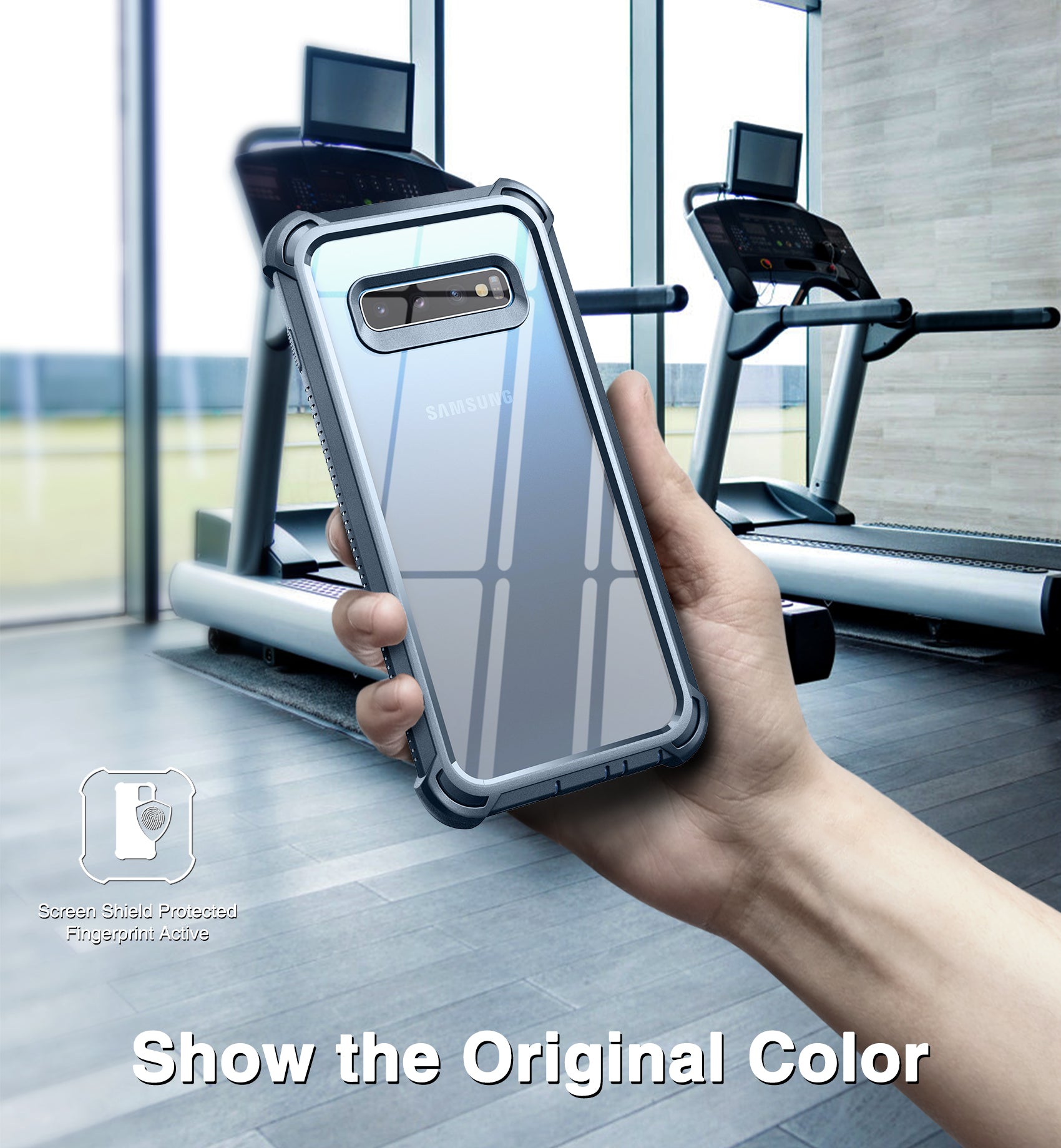 Dexnor Case for Samsung Galaxy S10 6.1 Inch Heavy Duty Protection Hard Back Defender Protector Protective Shockproof Bumper Cover