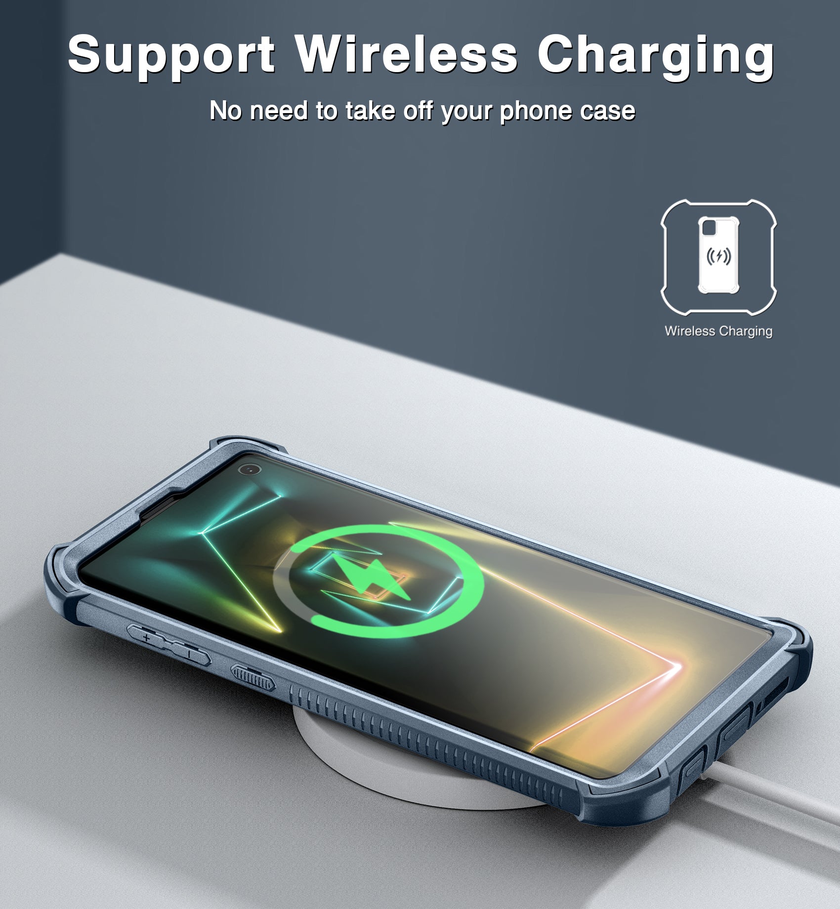 Dexnor Case for Samsung Galaxy S10 6.1 Inch Heavy Duty Protection Hard Back Defender Protector Protective Shockproof Bumper Cover