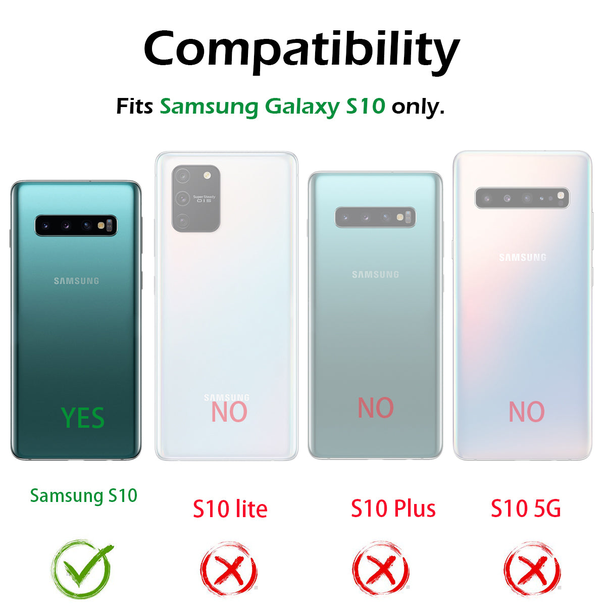 Dexnor Case for Samsung Galaxy S10 6.1 Inch Heavy Duty Protection Hard Back Defender Protector Protective Shockproof Bumper Cover