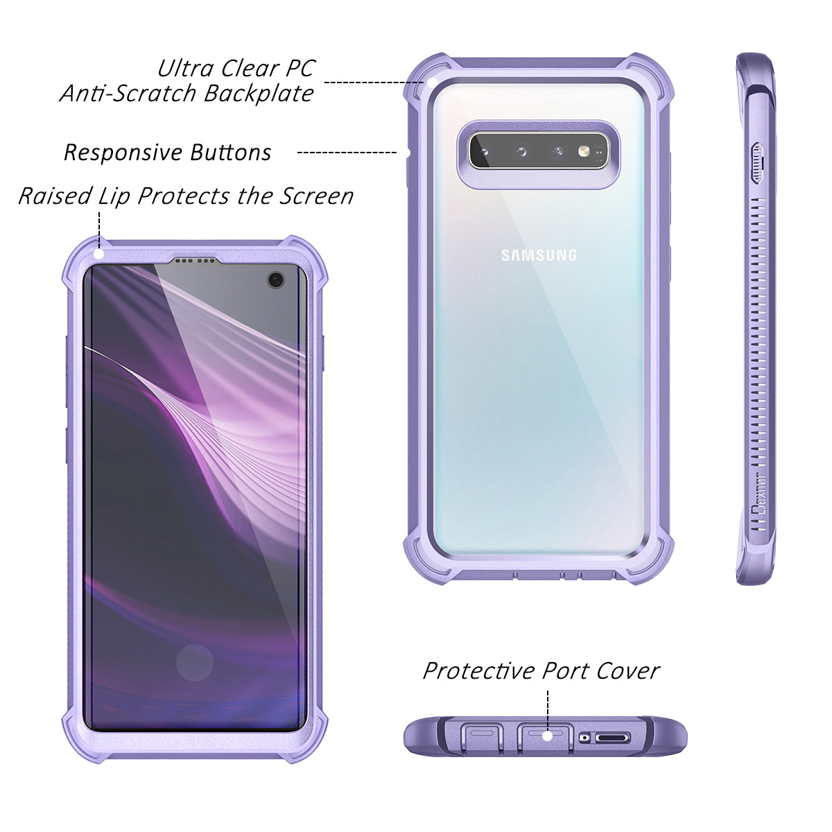 Dexnor Case for Samsung Galaxy S10 6.1 Inch Heavy Duty Protection Hard Back Defender Protector Protective Shockproof Bumper Cover