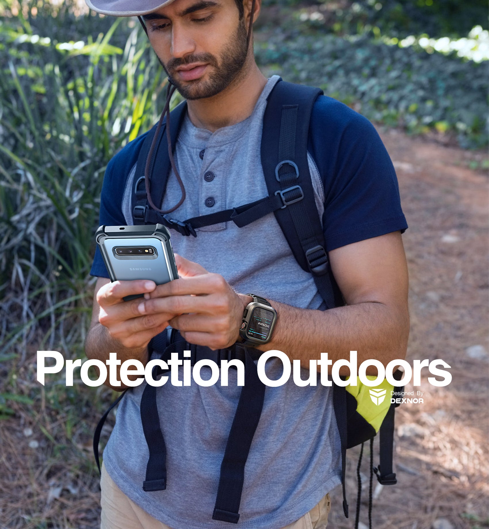 Dexnor Case for Samsung Galaxy S10 Plus with Screen Protector Clear Rugged Full Body Protective Shockproof Hard Back Defender Dual Layer Heavy Duty Bumper Cover