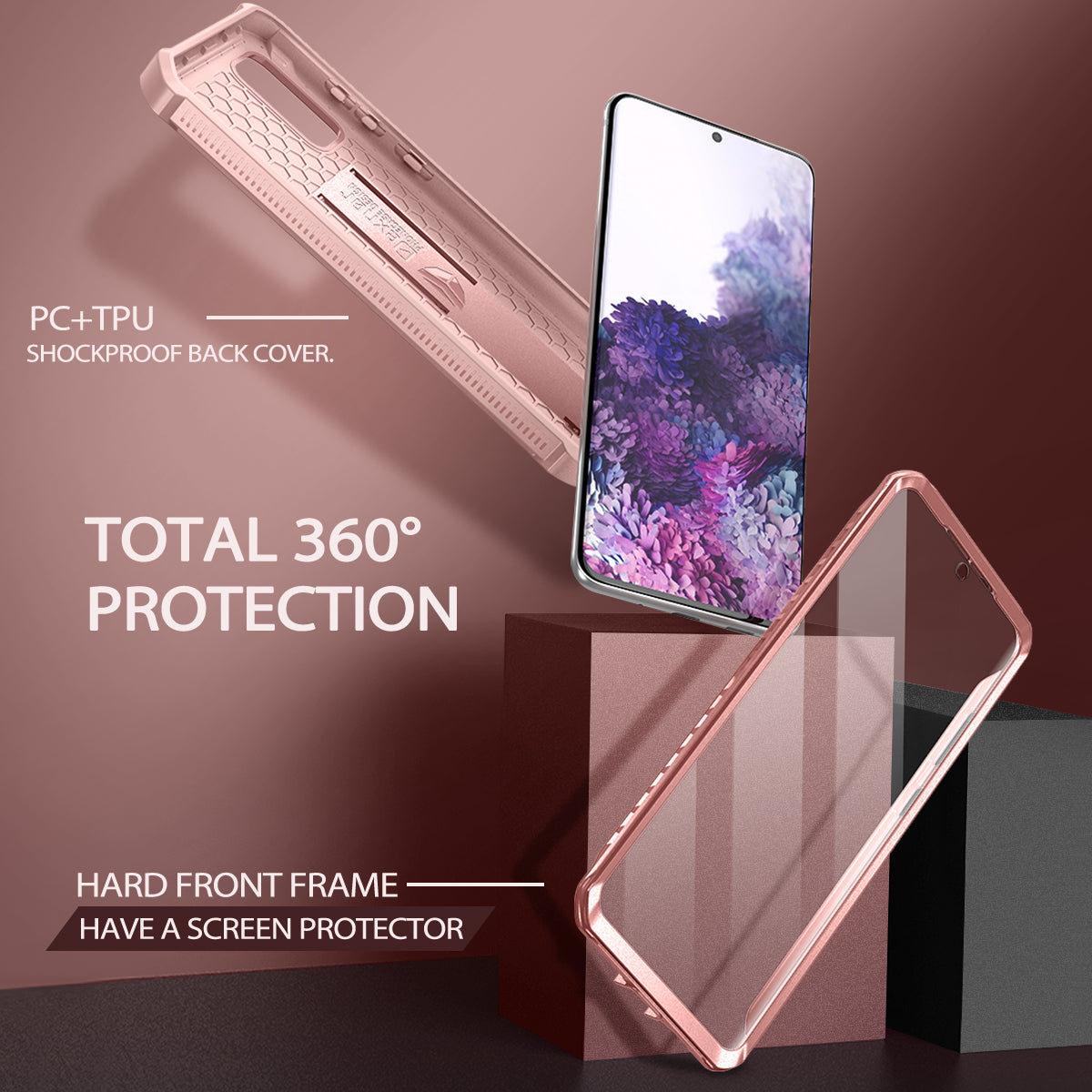 Dexnor Case for Samsung Galaxy S20 Plus With Single Screen Protector Full Body Bumper Kickstand Heavy-duty Shockproof Rugged  Cover.