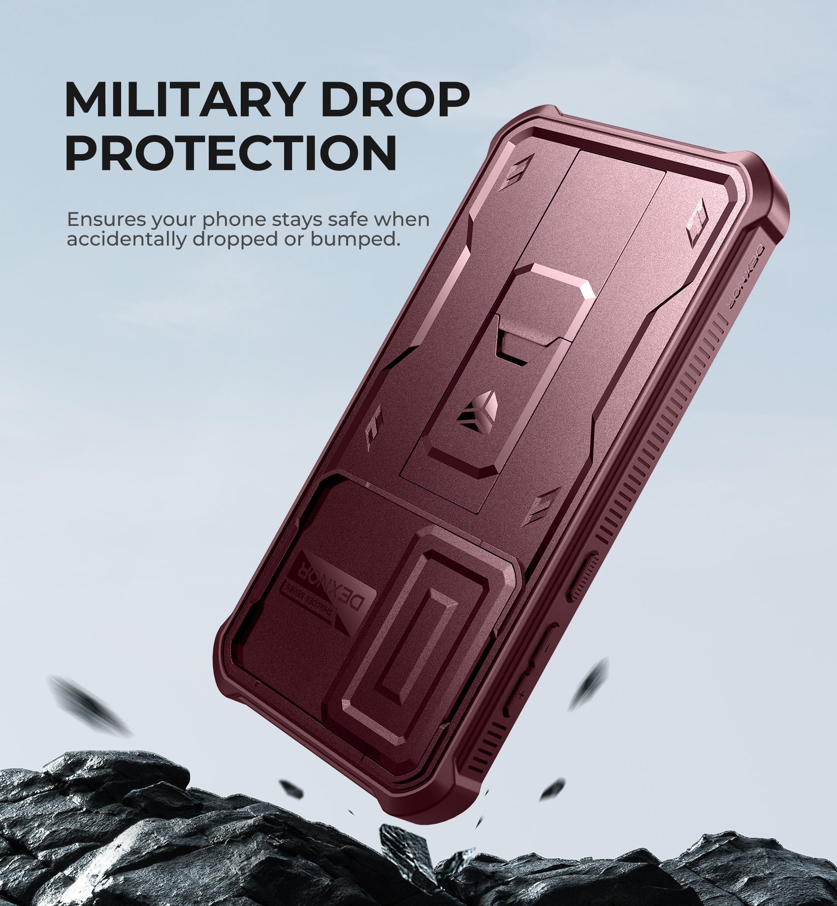 Dexnor Case for Samsung Galaxy A35 5G With Screen Protector Full Body Bumper Kickstand Heavy-duty Shockproof Rugged Cover.