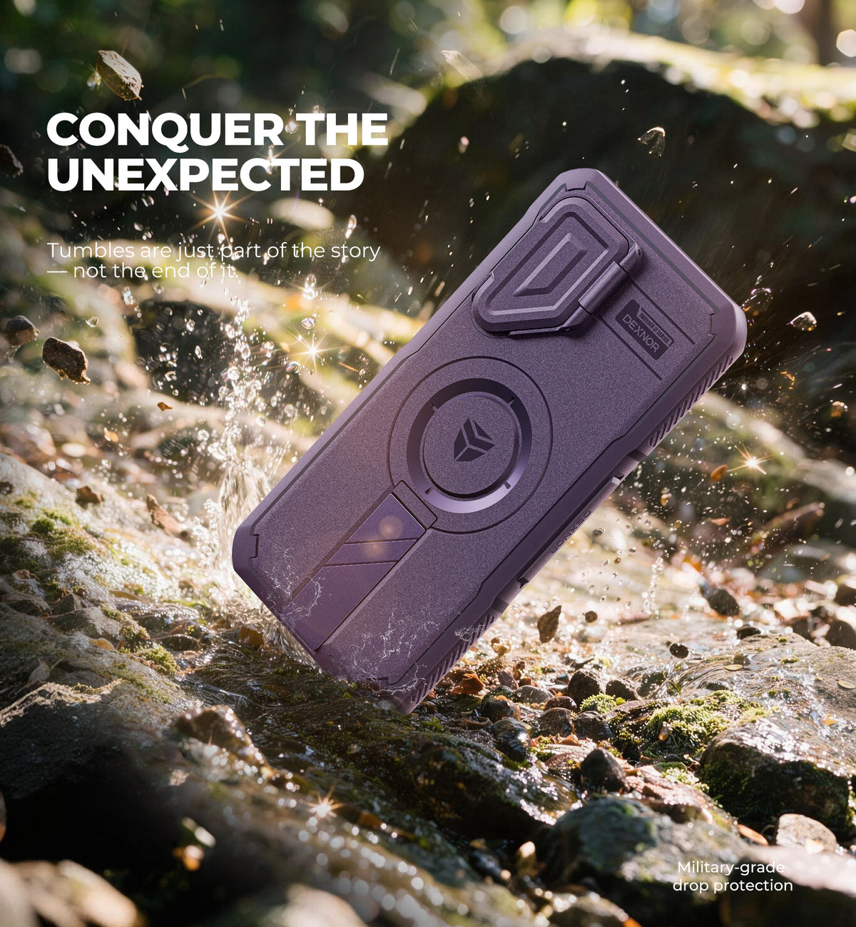 Dexnor Case for Samsung Galaxy S26 FE with Stand Camera Cover Screen Protector 2 Front Frames Compatible with MagSafe Rugged Shockproof Bumper Magnetic Protective Cover 2026