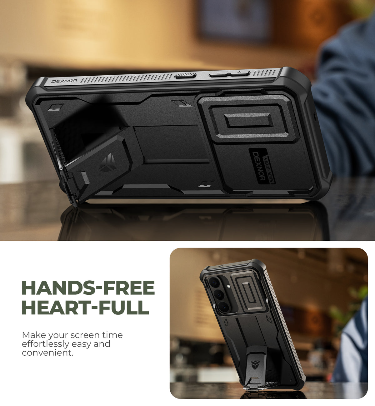 Dexnor Case for Samsung Galaxy S26 FE with Camera Cover Adjustable Kickstand Screen Protector Compatible with MagSafe Rugged Full-body Shockproof Bumper Magnetic Protective Cover