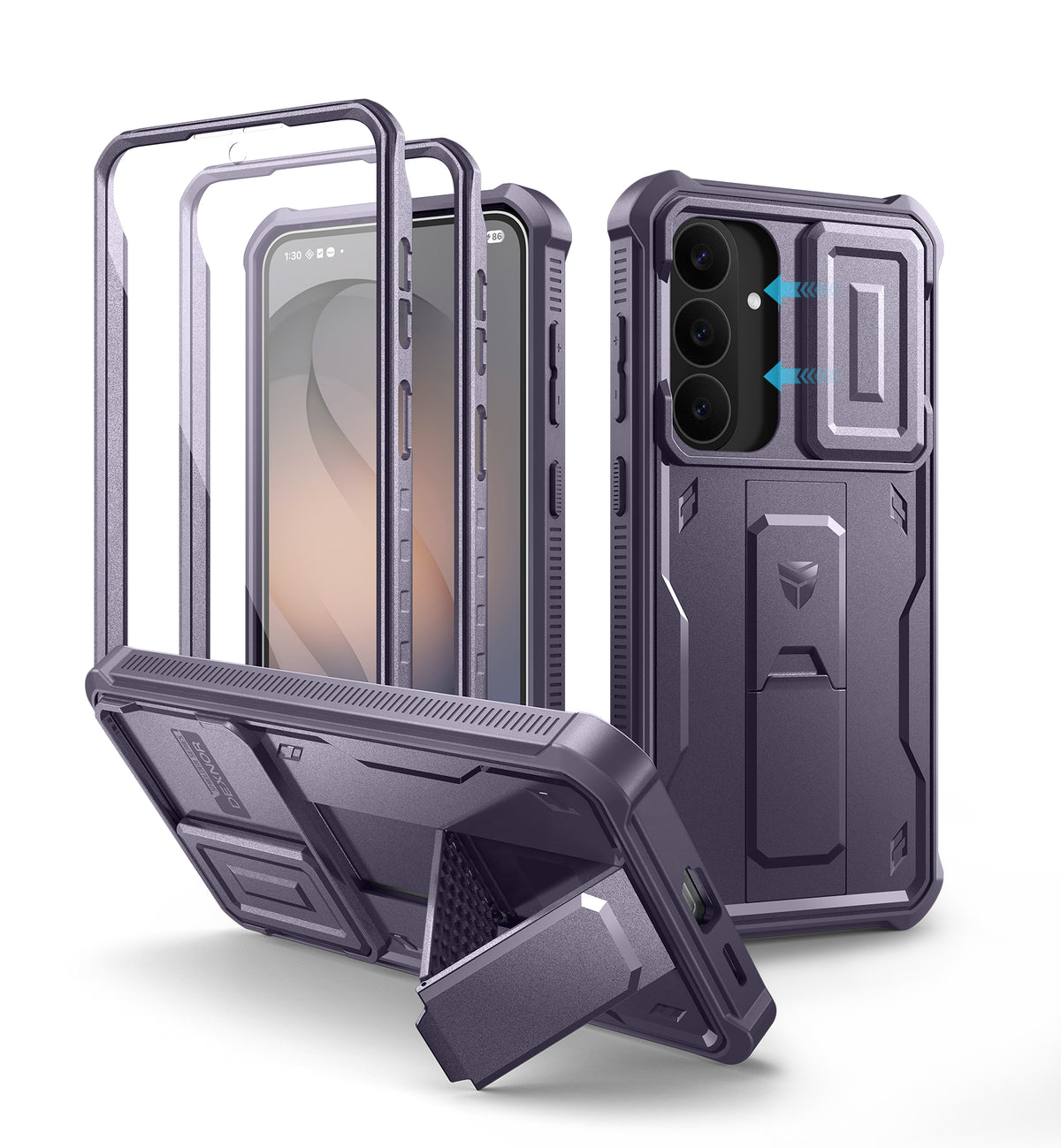 Dexnor Case for Samsung Galaxy S26 FE with Camera Cover Adjustable Kickstand Screen Protector Compatible with MagSafe Rugged Full-body Shockproof Bumper Magnetic Protective Cover