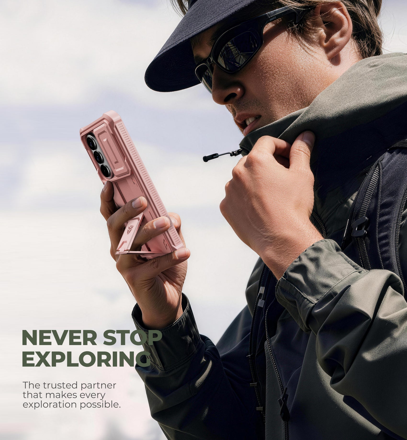 Dexnor Case for Samsung Galaxy S26 with Upgraded Slide Camera Cover 2 Front Frames Built-in Screen Protector Kickstand Heavy-Duty Rugged Case Full-Body Protective Cover 2026